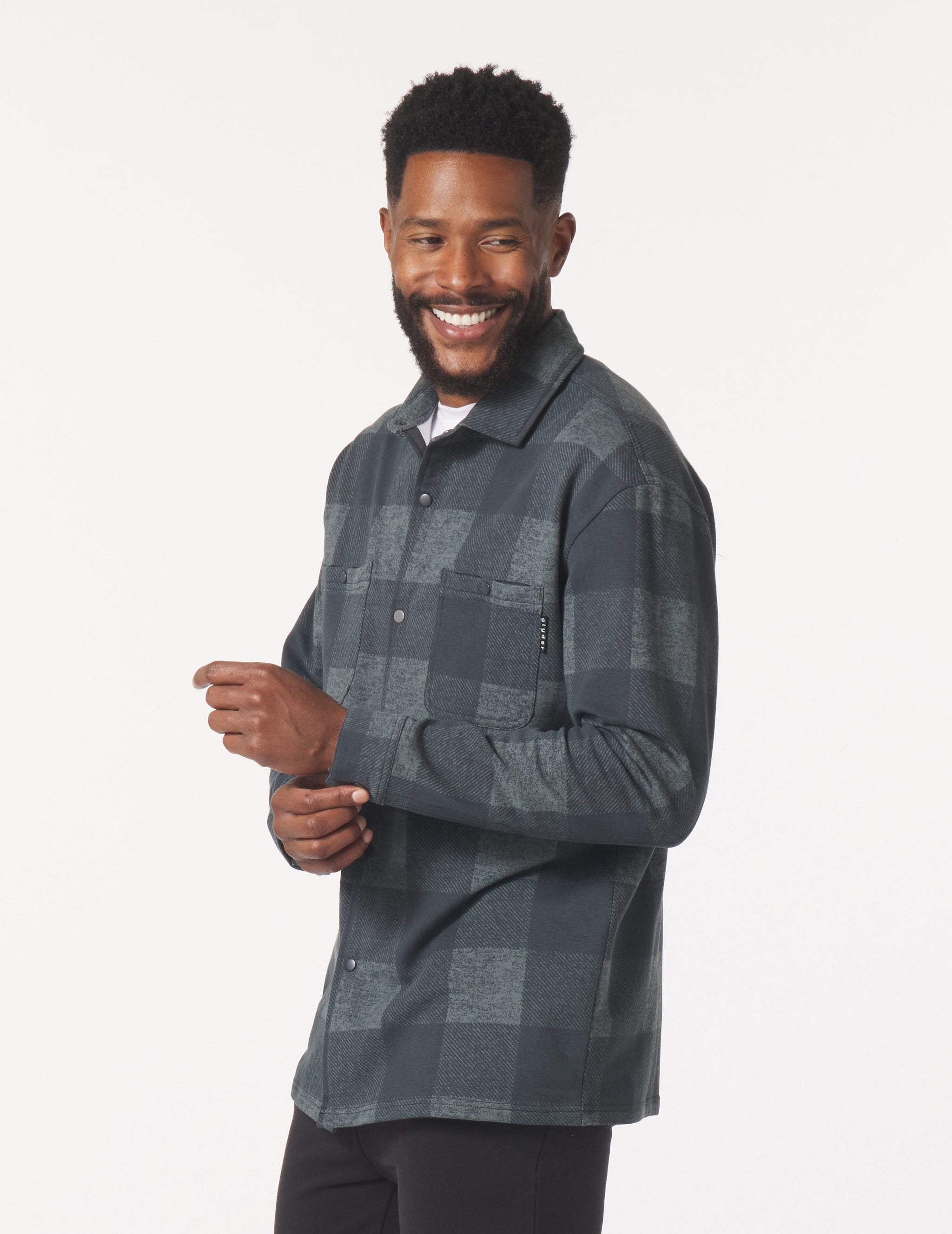 Trek Shirt: Carbon/Black Buffalo Plaid Trek Shirt: Carbon/Black Buffalo Plaid
