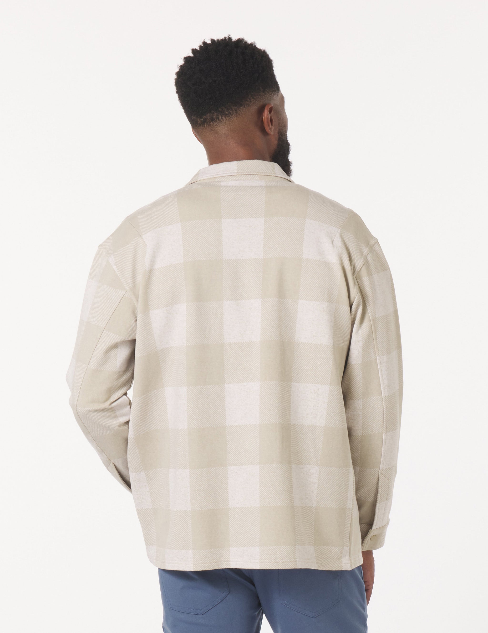 Trek Shirt: Oatmilk/Linen Buffalo Plaid Trek Shirt: Oatmilk/Linen Buffalo Plaid