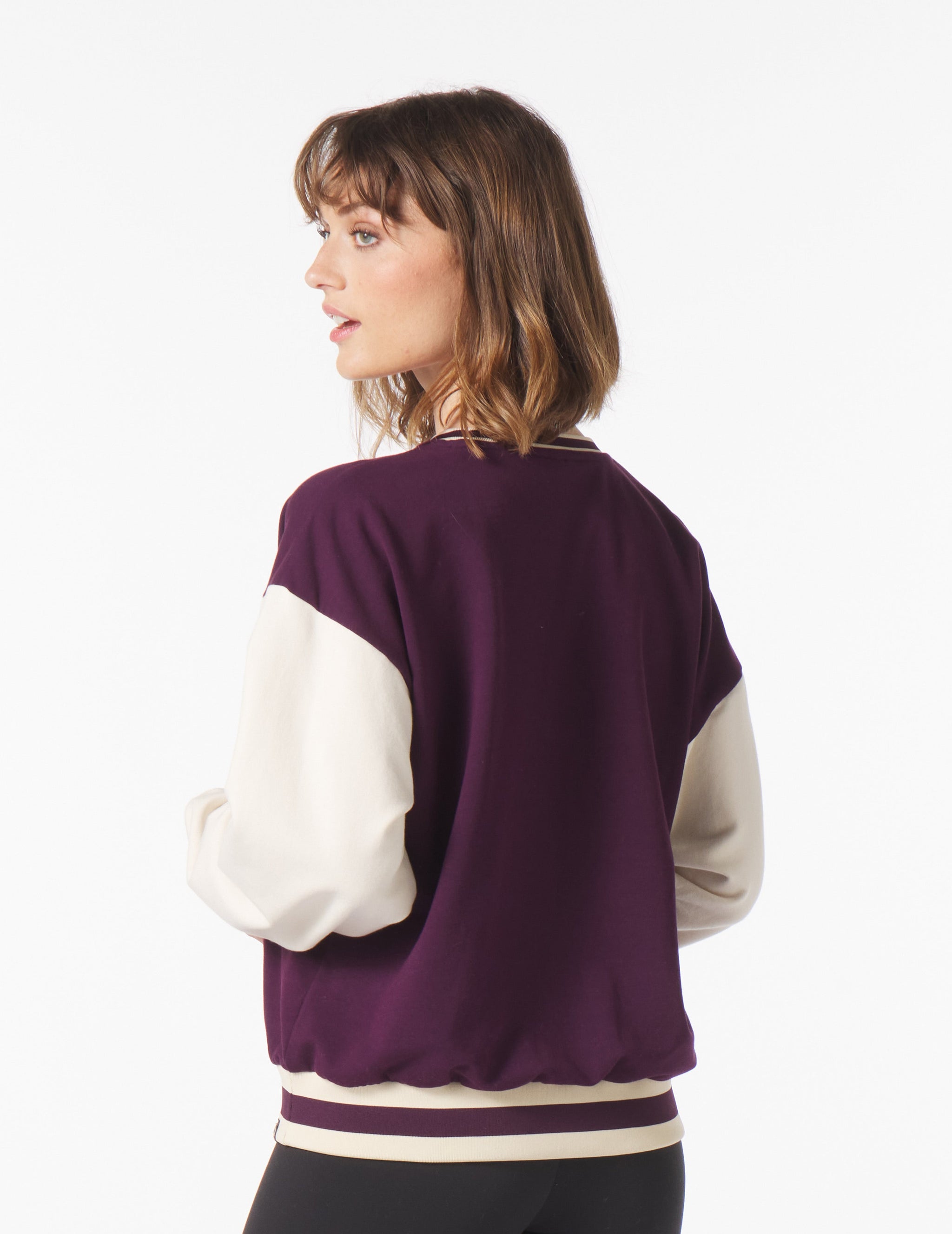 Varsity Crew: Mulberry/Oatmilk Varsity Crew: Mulberry/Oatmilk