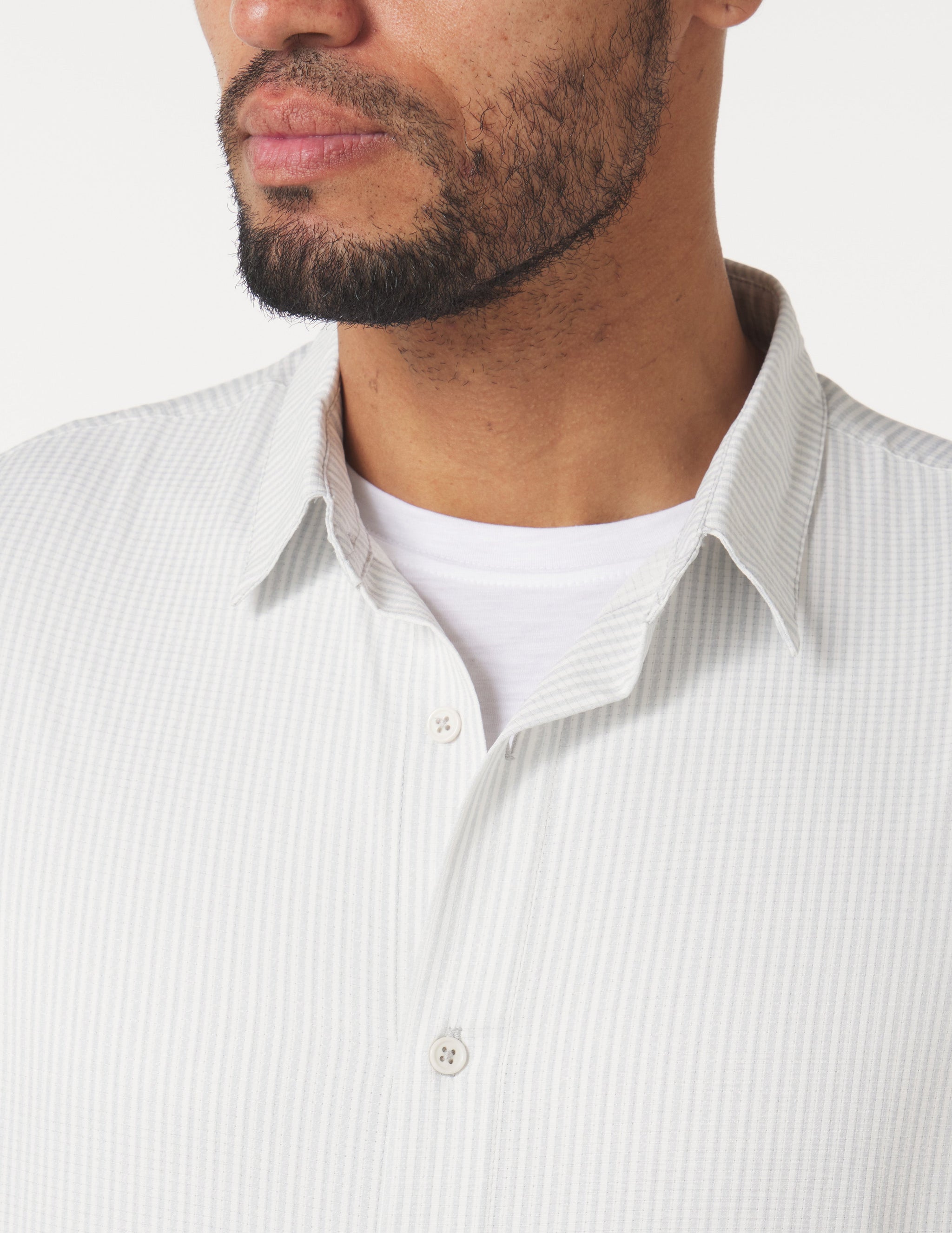 Zephyr Shirt: Ash Grey Stripe Zephyr Shirt: Ash Grey Stripe
