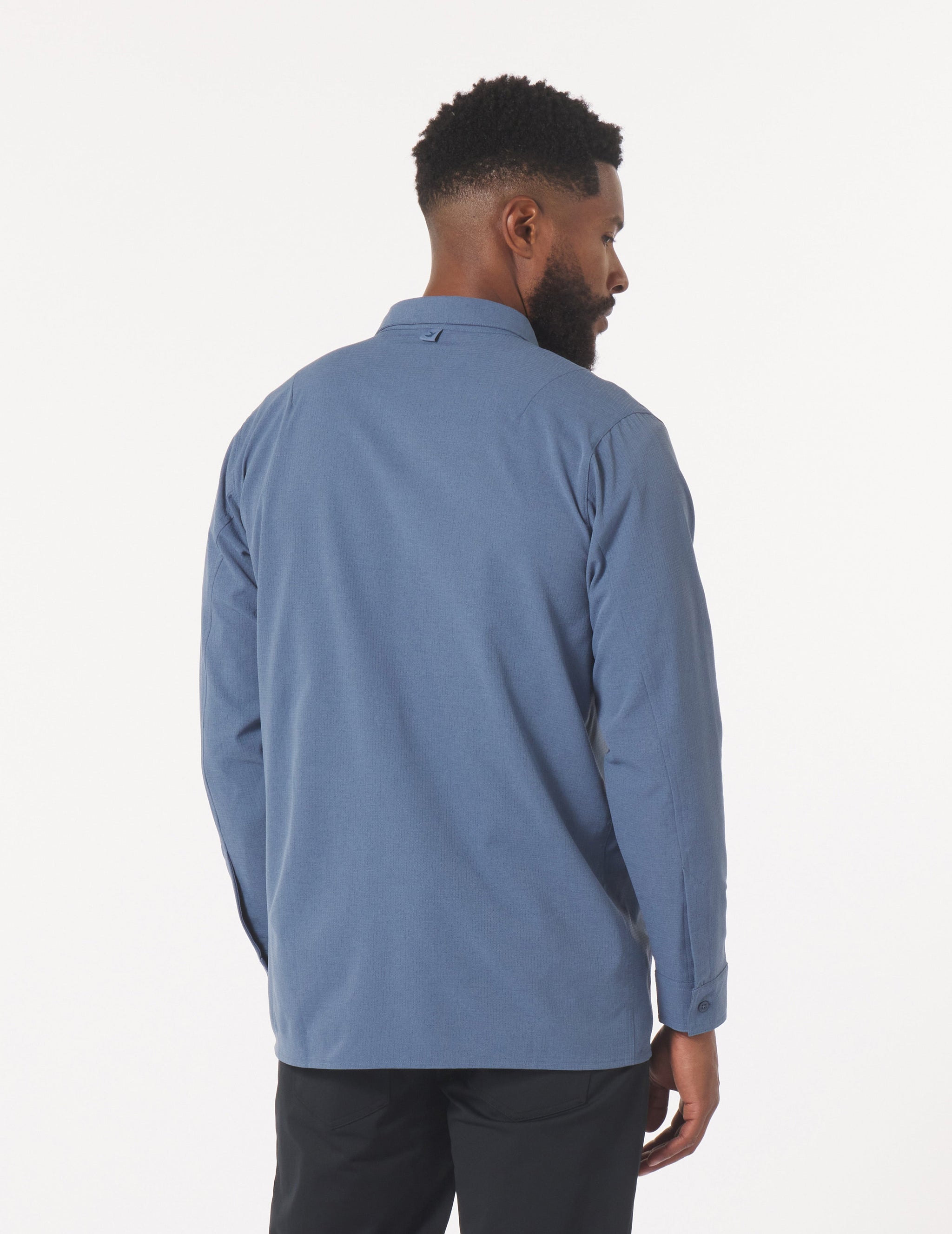 Zephyr Long Sleeve Shirt: Washed Blue Zephyr Long Sleeve Shirt: Washed Blue