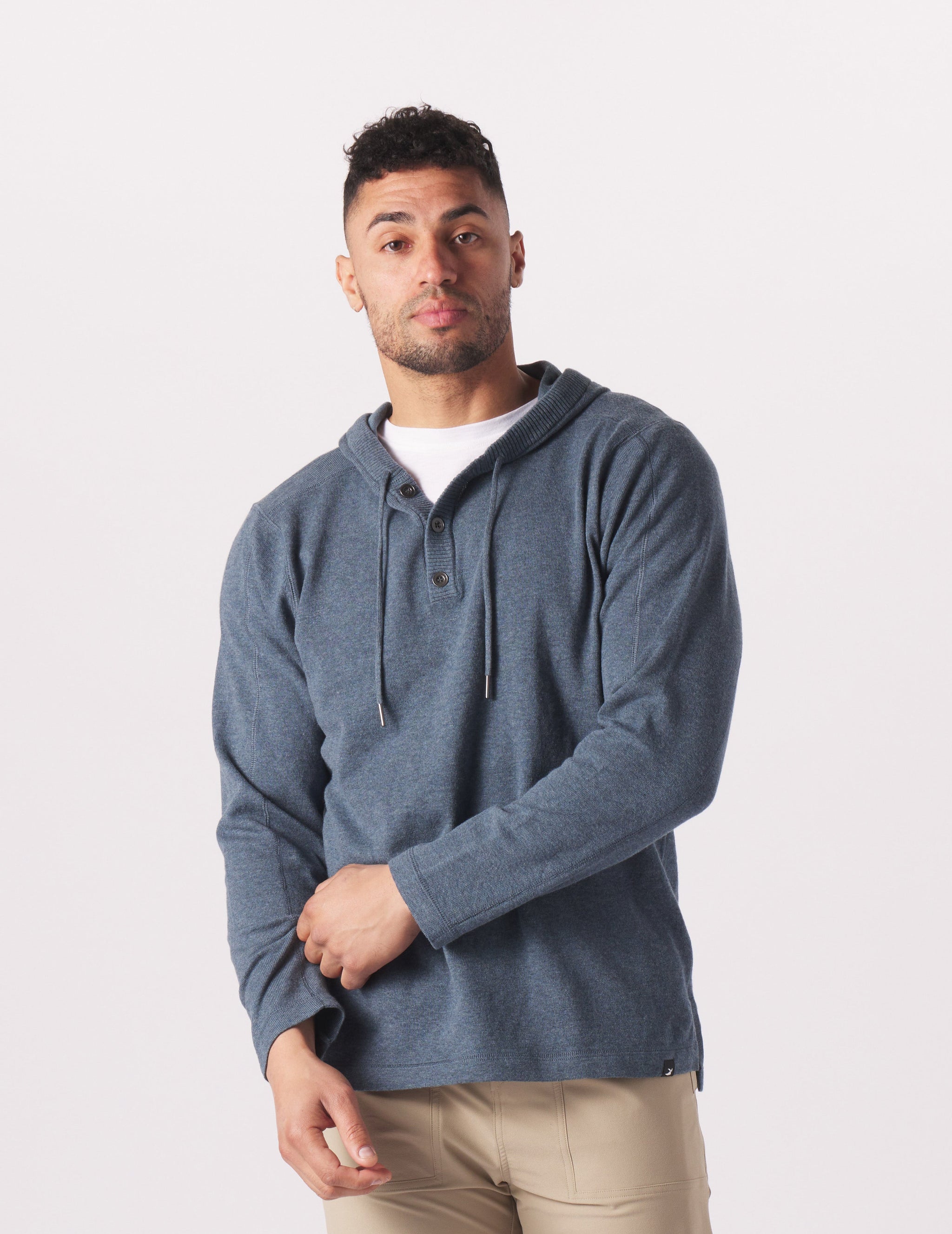 Ace Hooded Sweater: Steel Blue Ace Hooded Sweater: Steel Blue