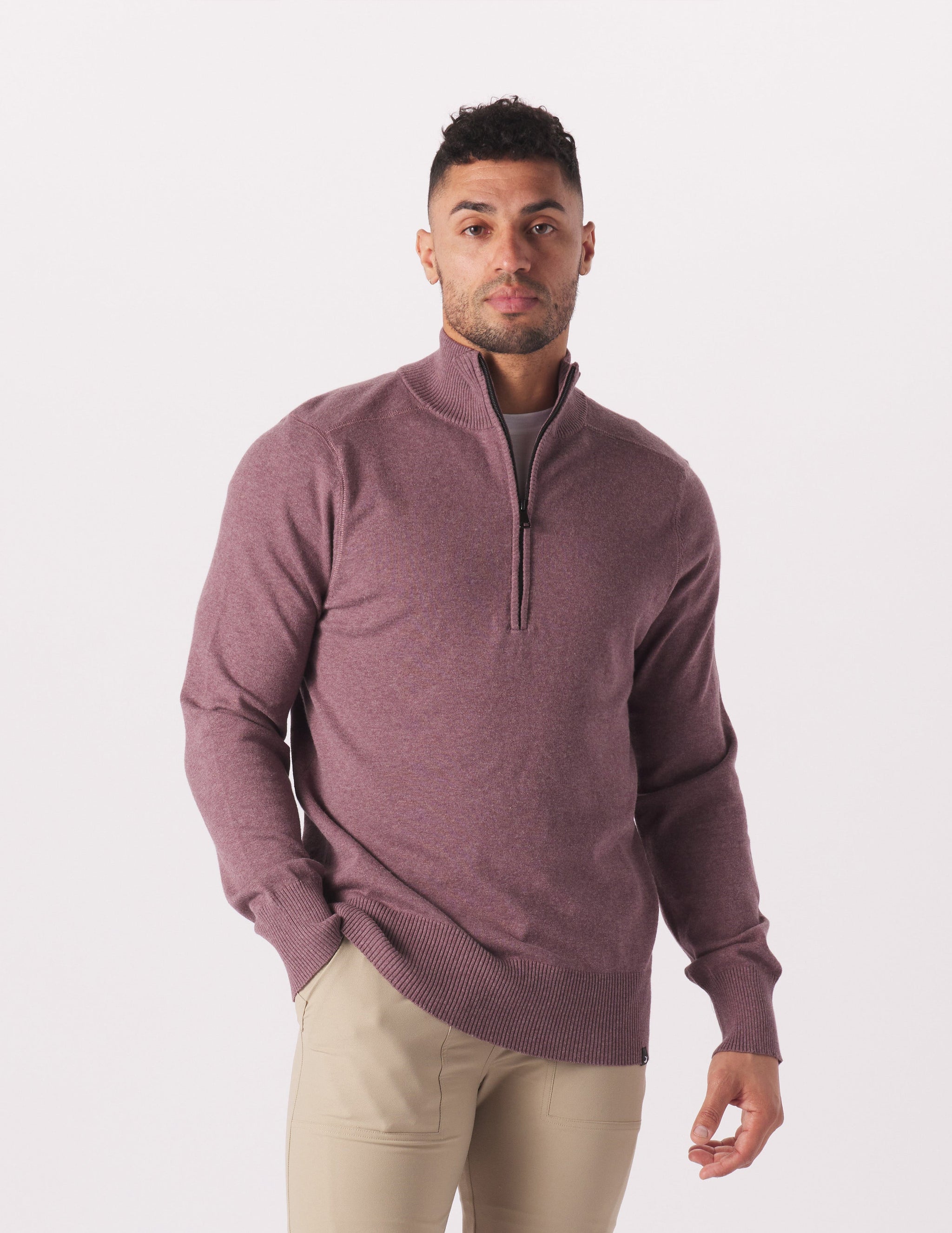 Ace 1/4 Zip: Berry Wine Ace 1/4 Zip: Berry Wine