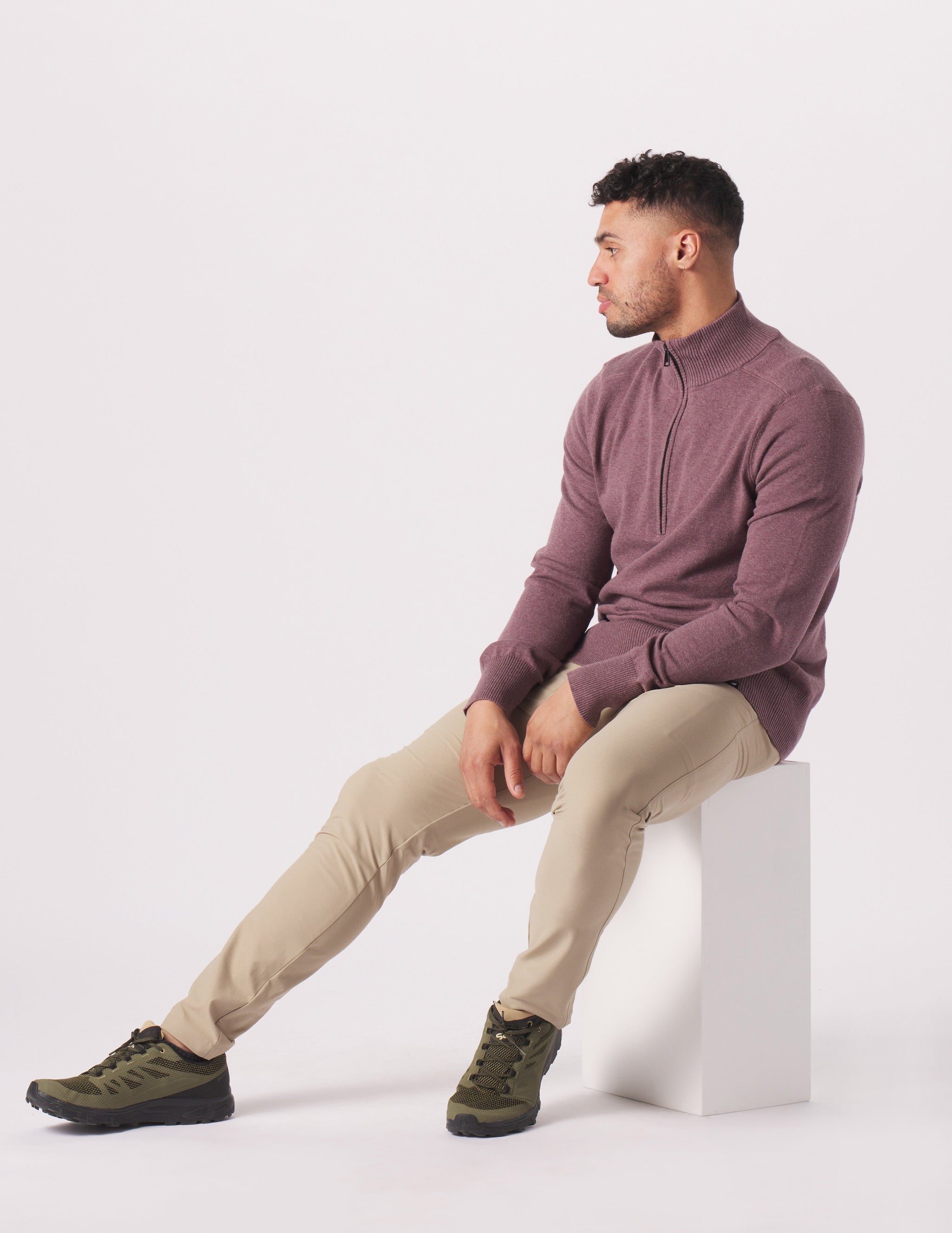 Ace 1/4 Zip: Berry Wine Ace 1/4 Zip: Berry Wine