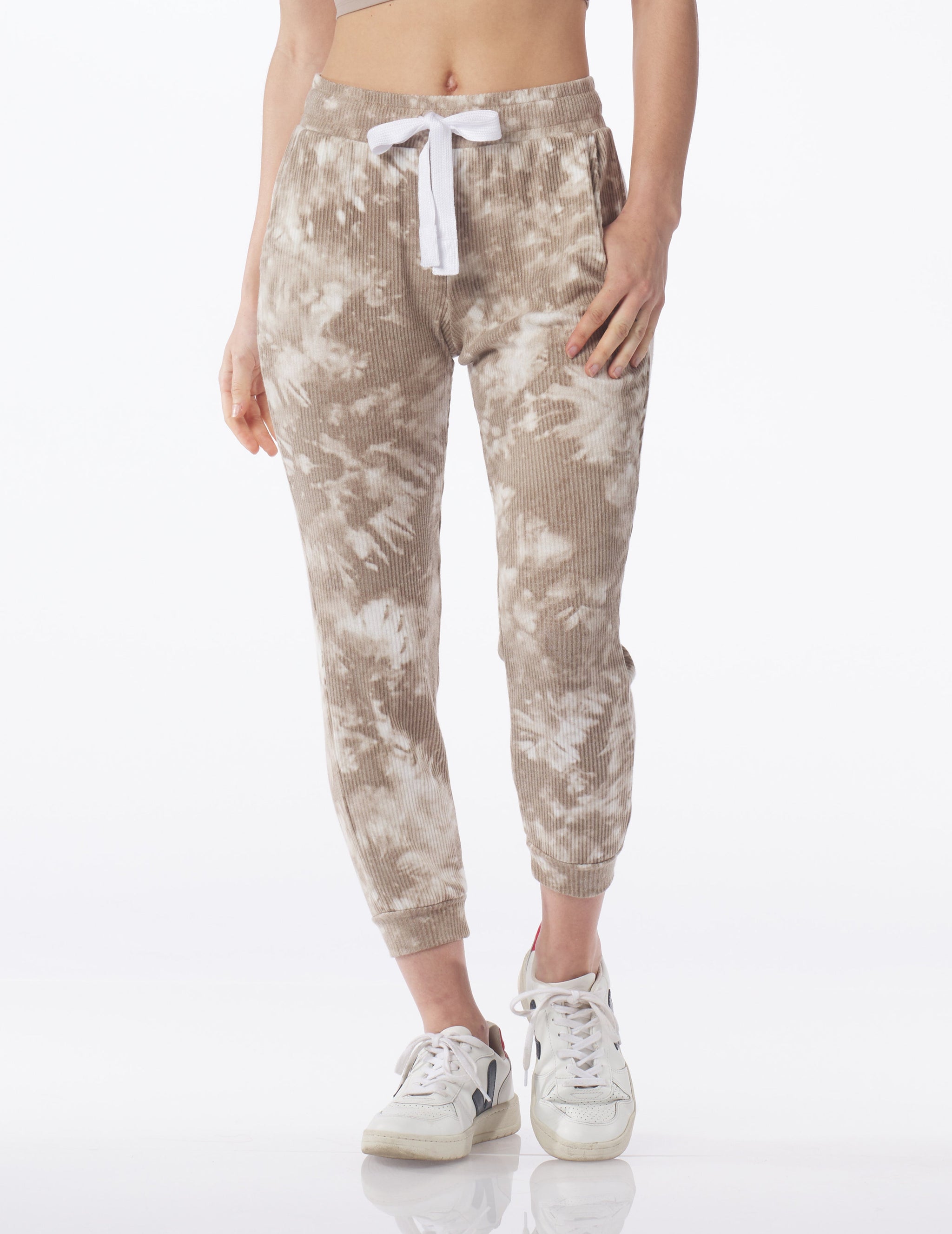 Comfort 7/8 Jogger: Mocha Tie-Dye Comfort 7/8 Jogger: Mocha Tie-Dye