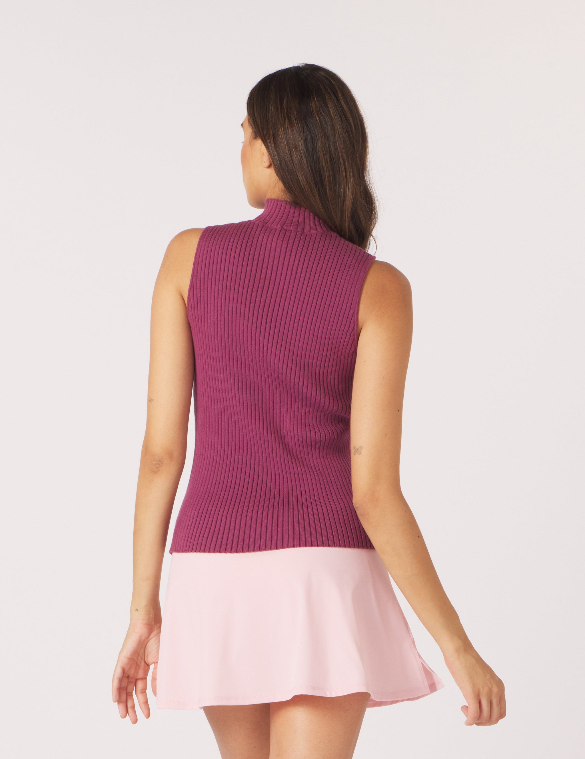 Couture Mock Neck: Rouge Couture Mock Neck: Rouge