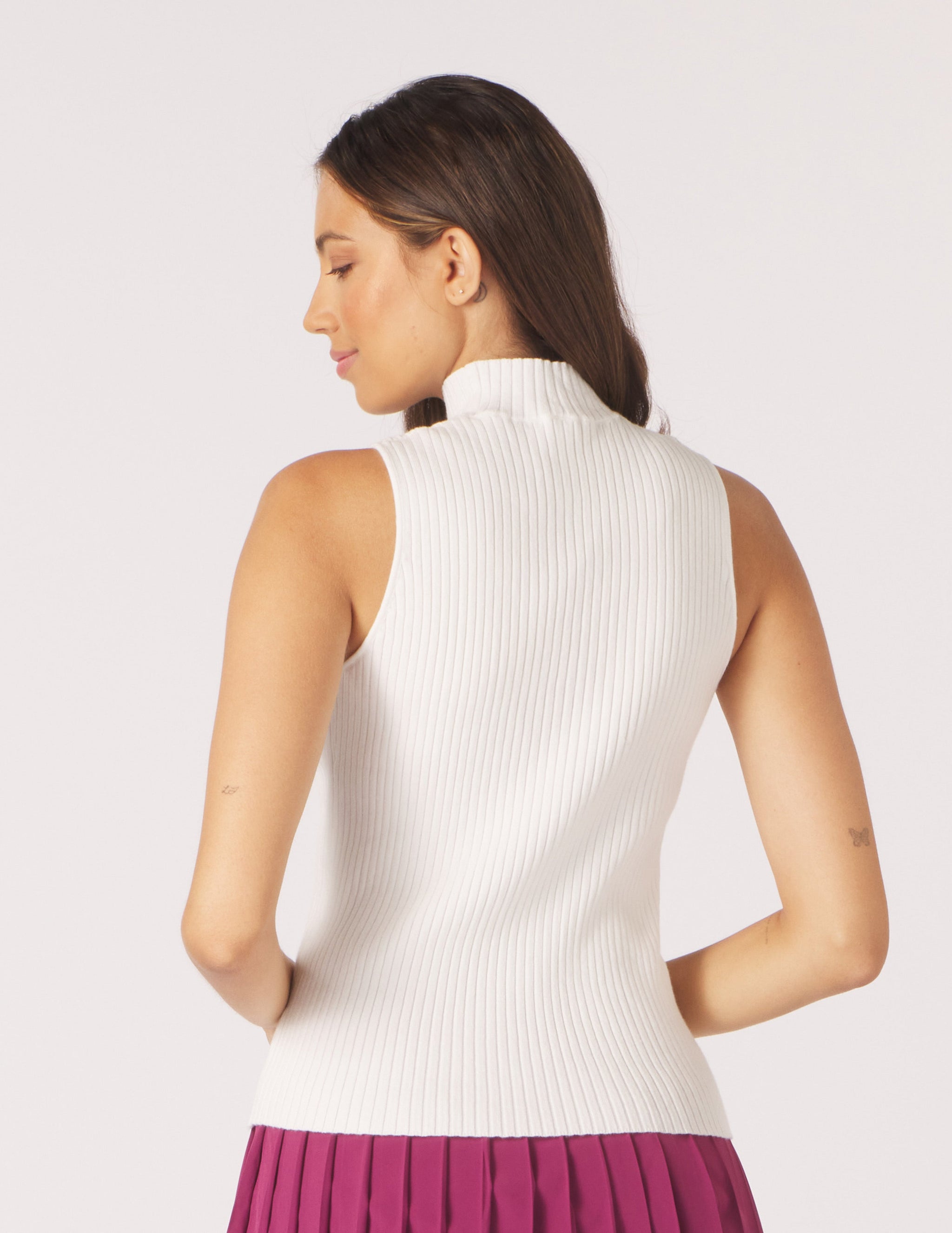 Couture Mock Neck: White Couture Mock Neck: White