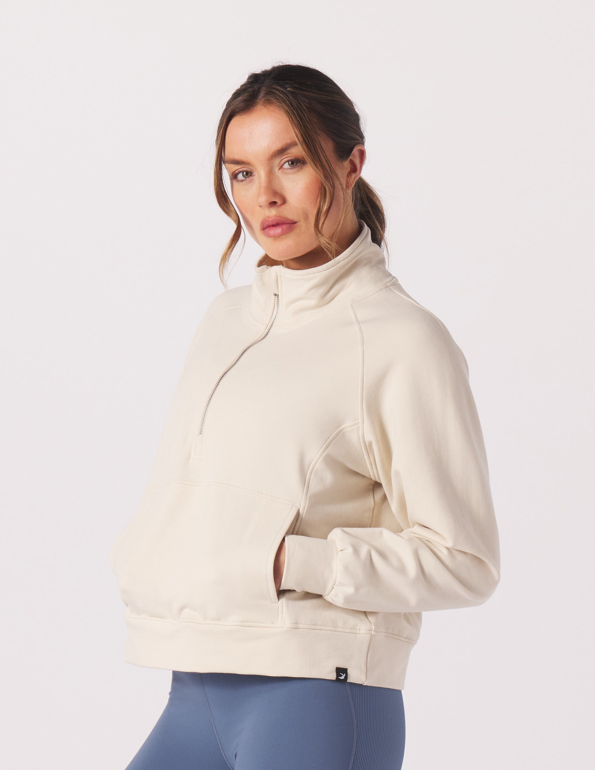 Daily Scuba 1/4 Zip: Oatmilk Daily Scuba 1/4 Zip: Oatmilk