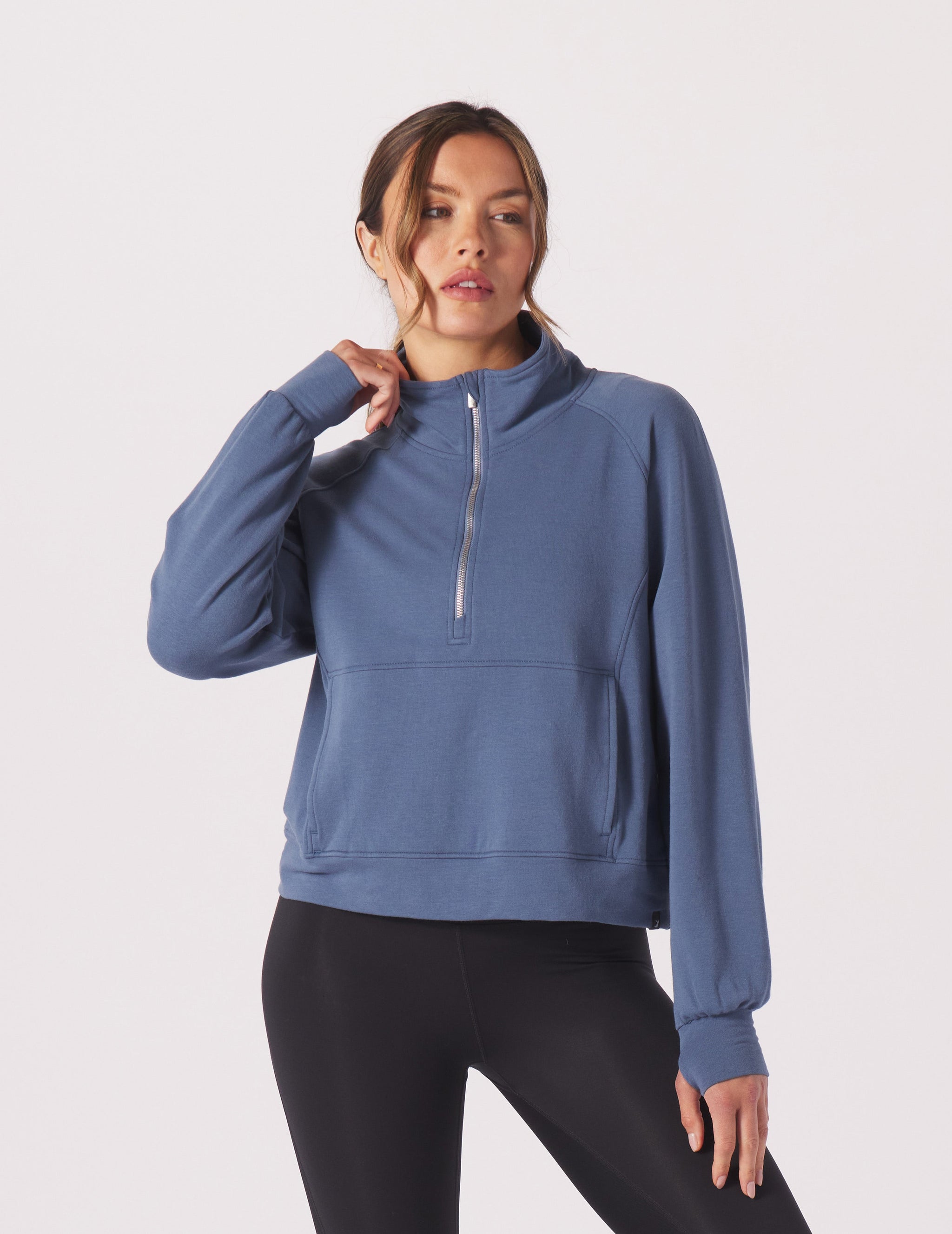 Daily Scuba 1/4 Zip: Washed Blue Daily Scuba 1/4 Zip: Washed Blue
