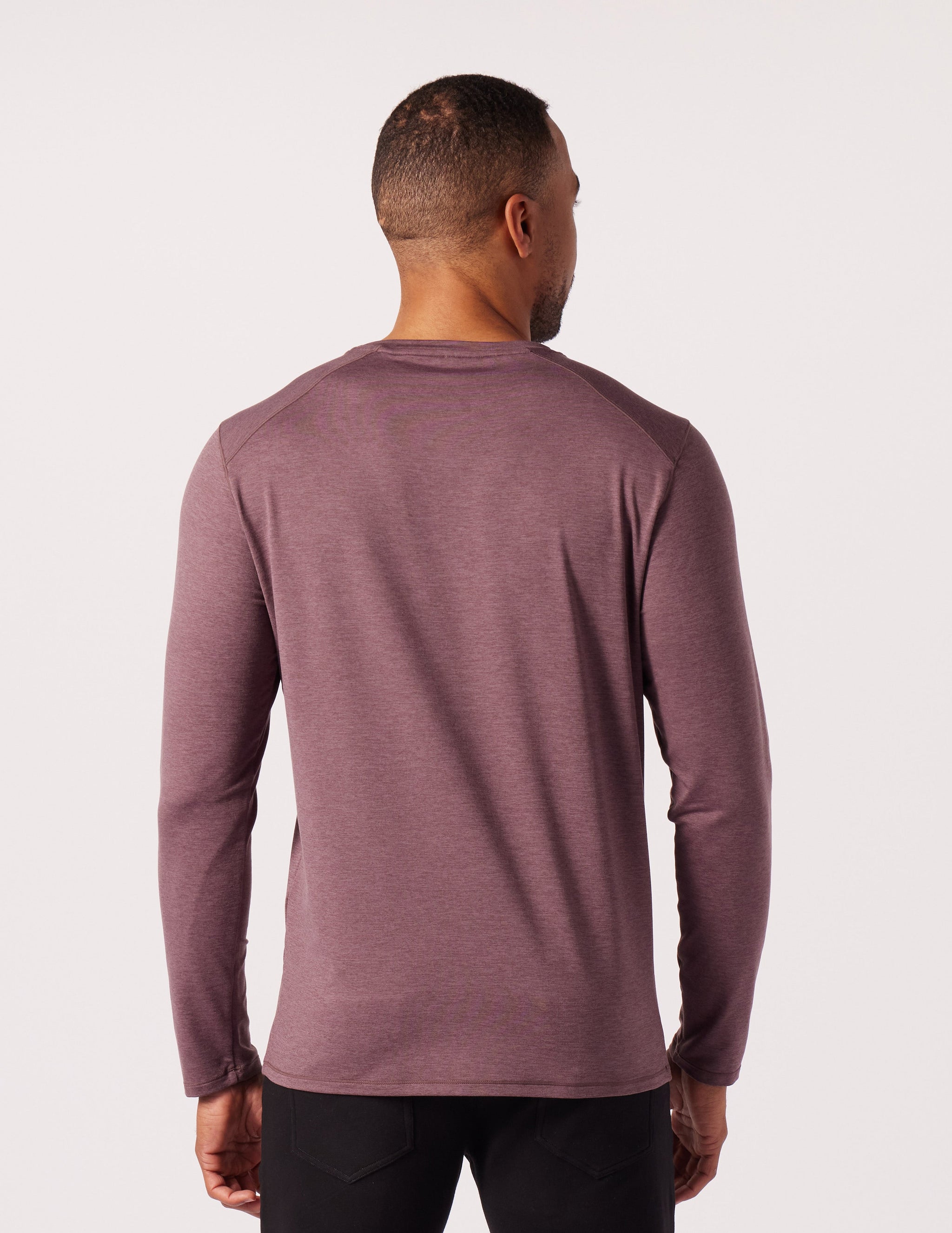 Dash Crew Neck: Berry Wine Marble Dash Crew Neck: Berry Wine Marble