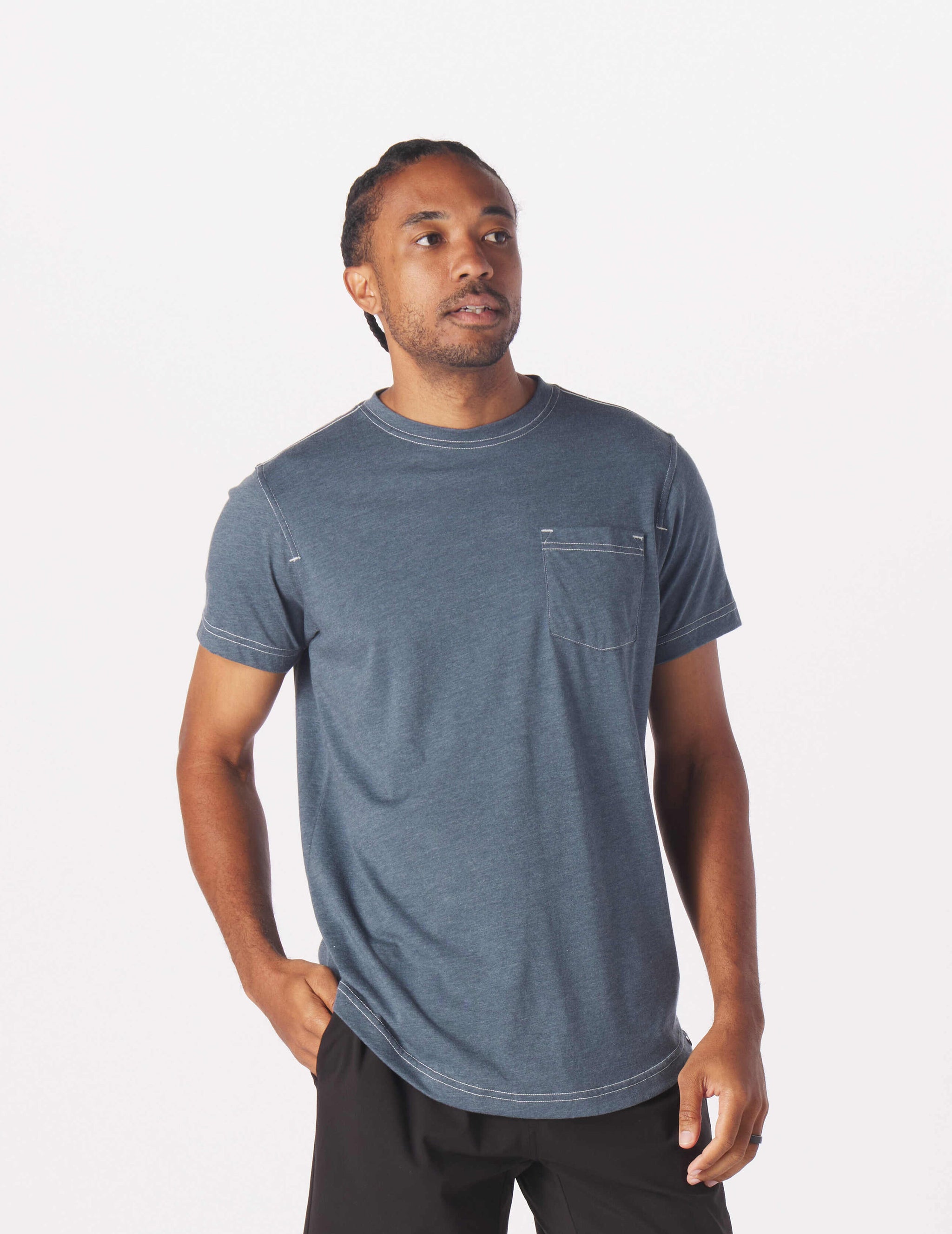 Do No Harm Tee: Steel Blue Heather Do No Harm Tee: Steel Blue Heather