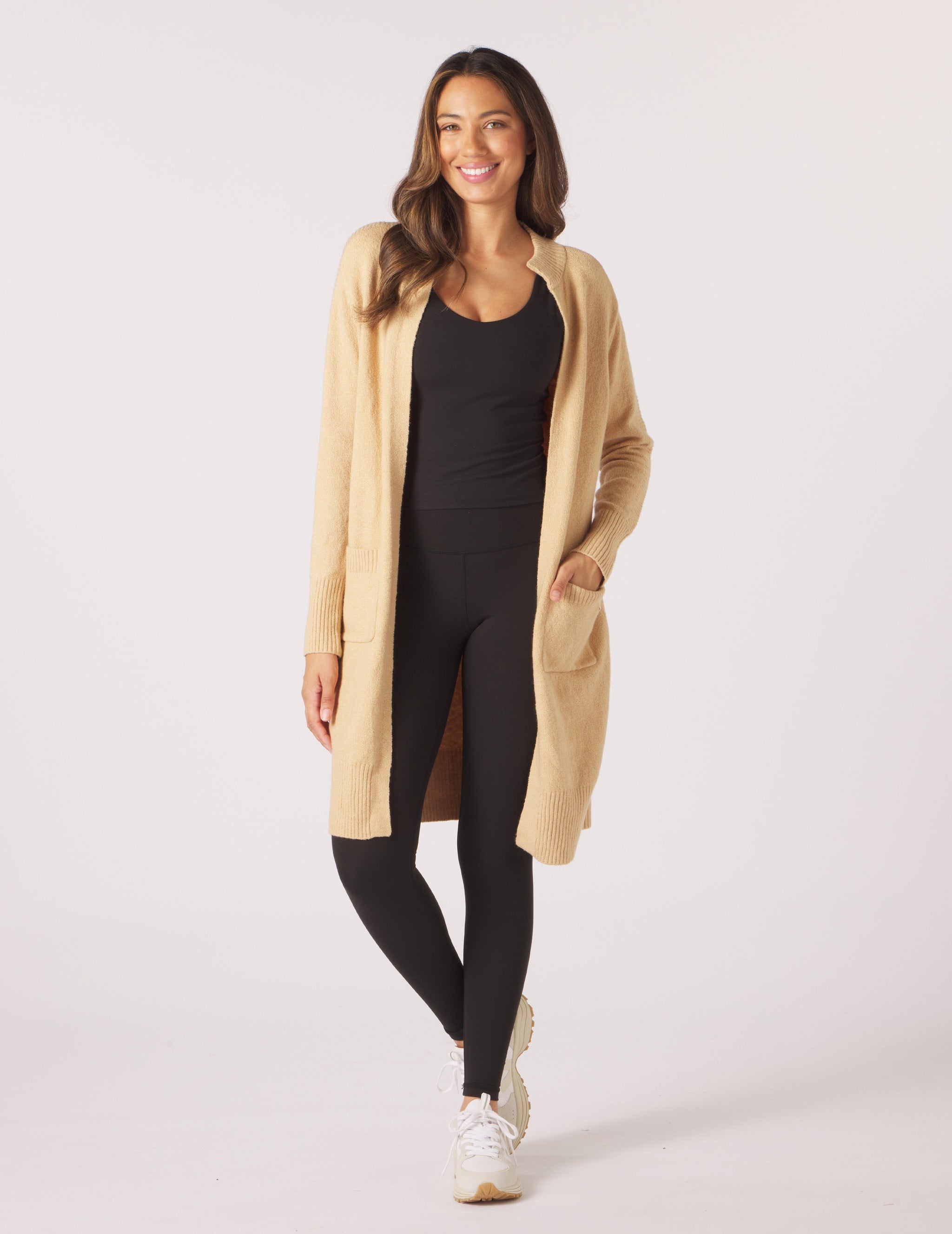Elevated Cardigan: Tan Elevated Cardigan: Tan