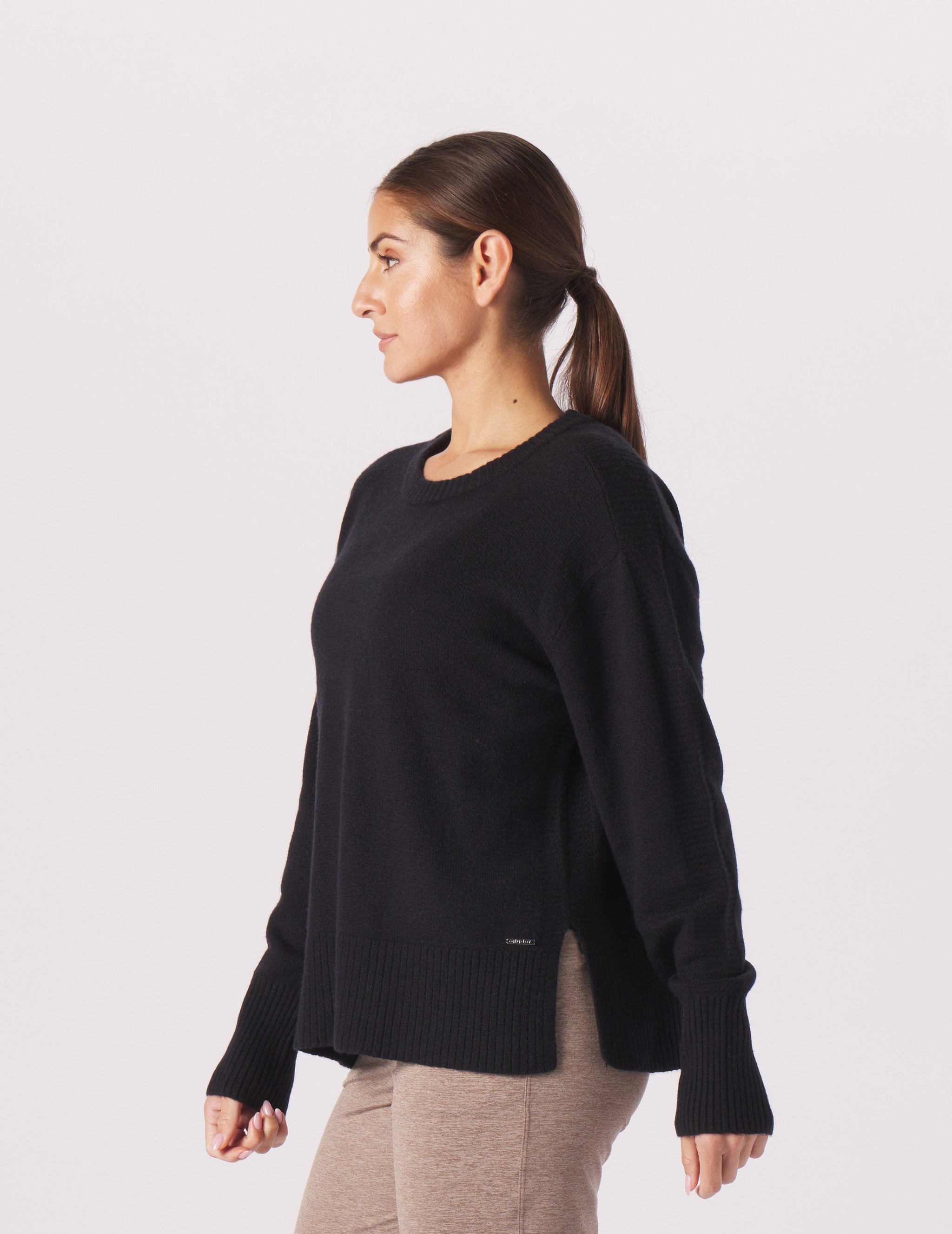 Elevated Knit Crew: Black Elevated Knit Crew: Black