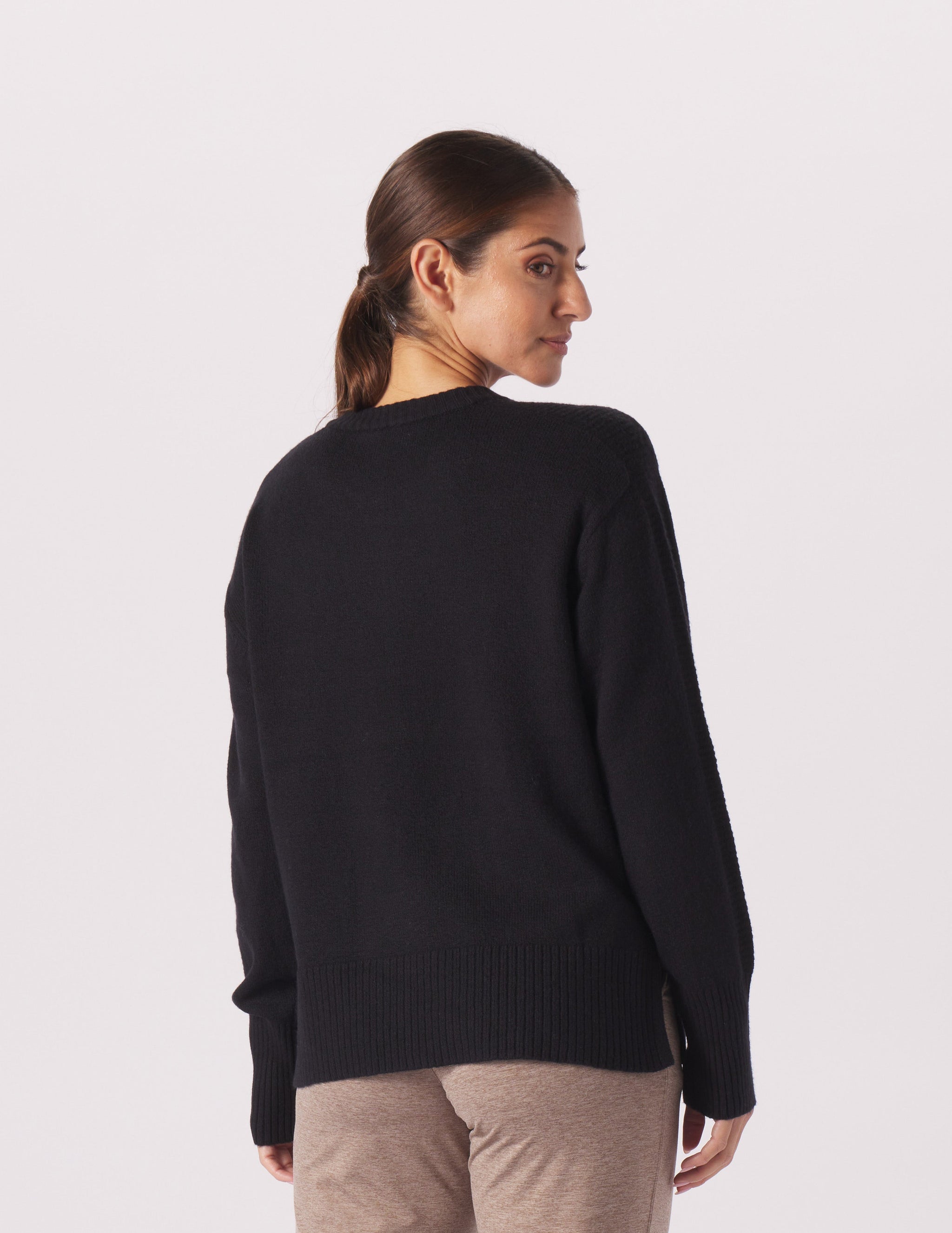 Elevated Knit Crew: Black Elevated Knit Crew: Black