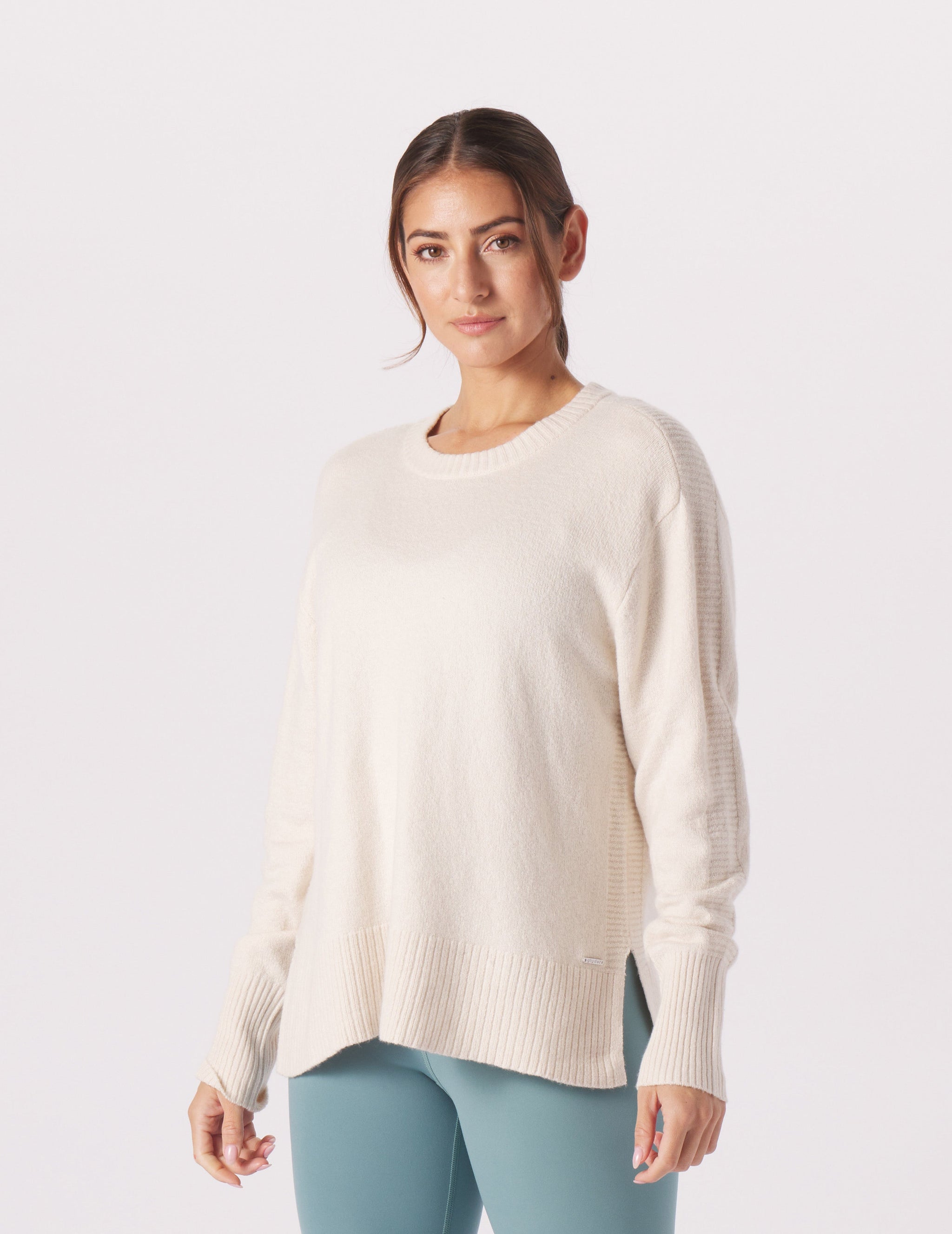 Elevated Knit Crew: Oatmilk Heather Elevated Knit Crew: Oatmilk Heather