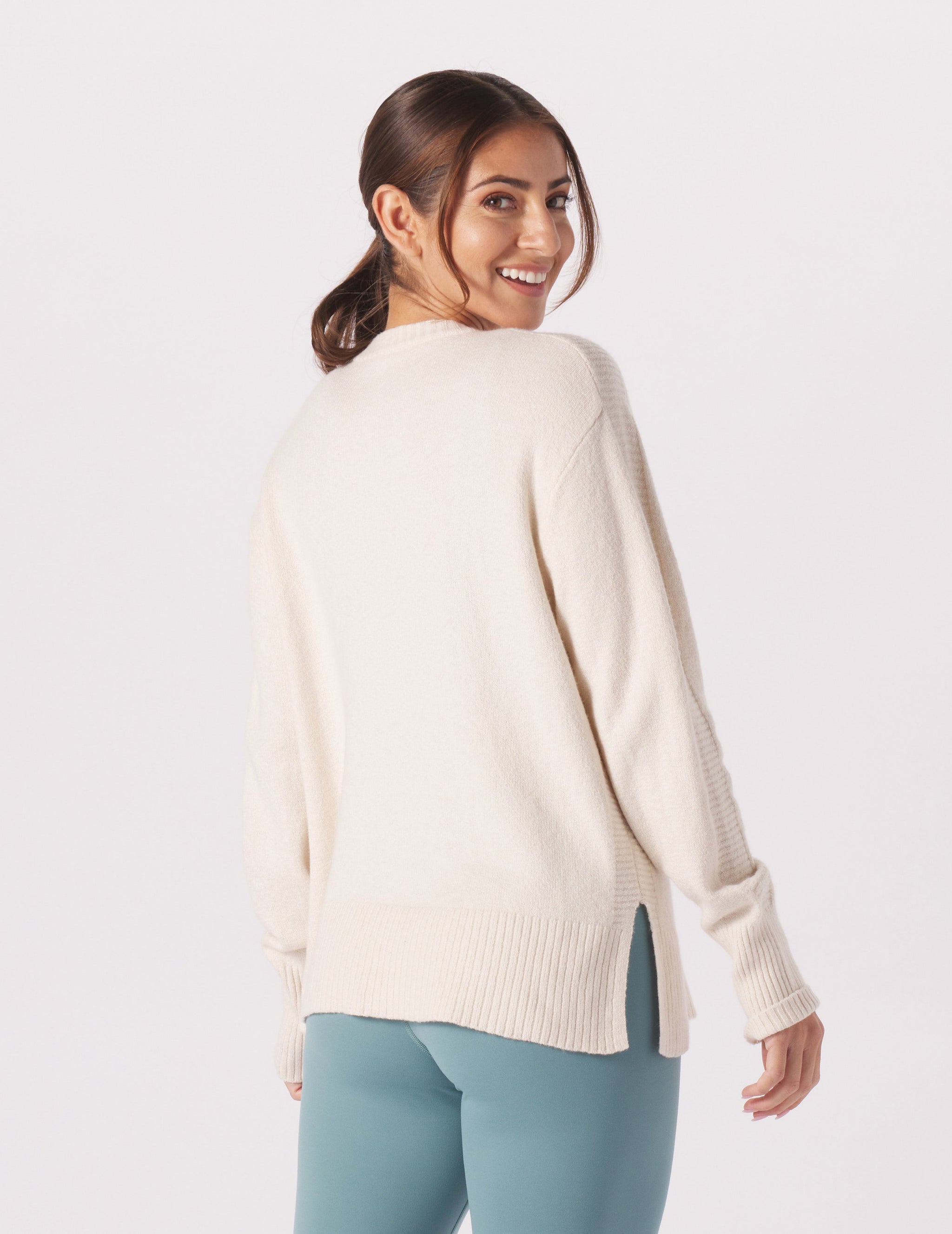 Elevated Knit Crew: Oatmilk Heather Elevated Knit Crew: Oatmilk Heather