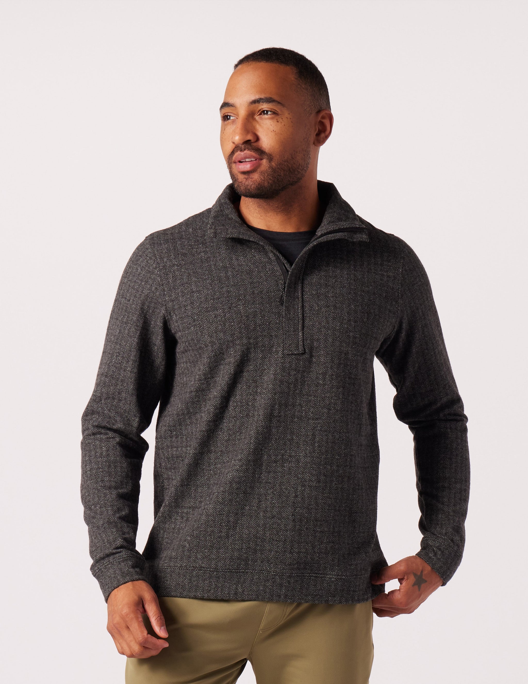 Fletcher 1/4 Zip: Black Fletcher 1/4 Zip: Black