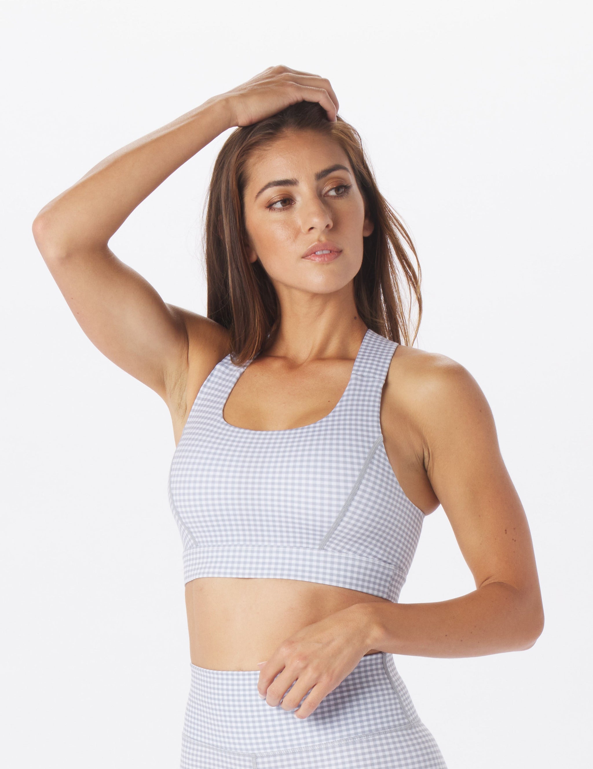 Full Force Bra: Silver Fog Gingham Plaid Full Force Bra: Silver Fog Gingham Plaid