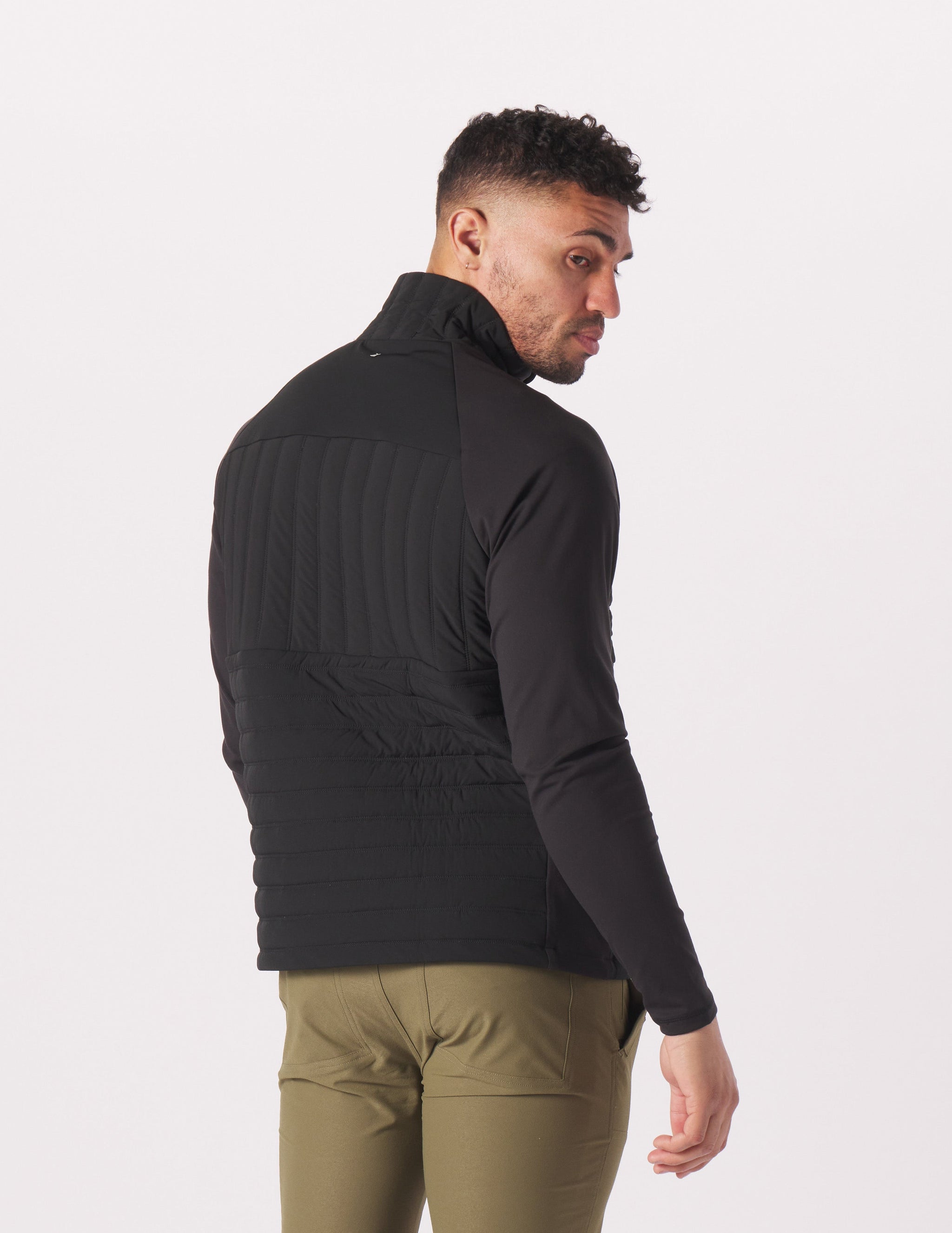 Hybrid Puffer Jacket: Black Hybrid Puffer Jacket: Black
