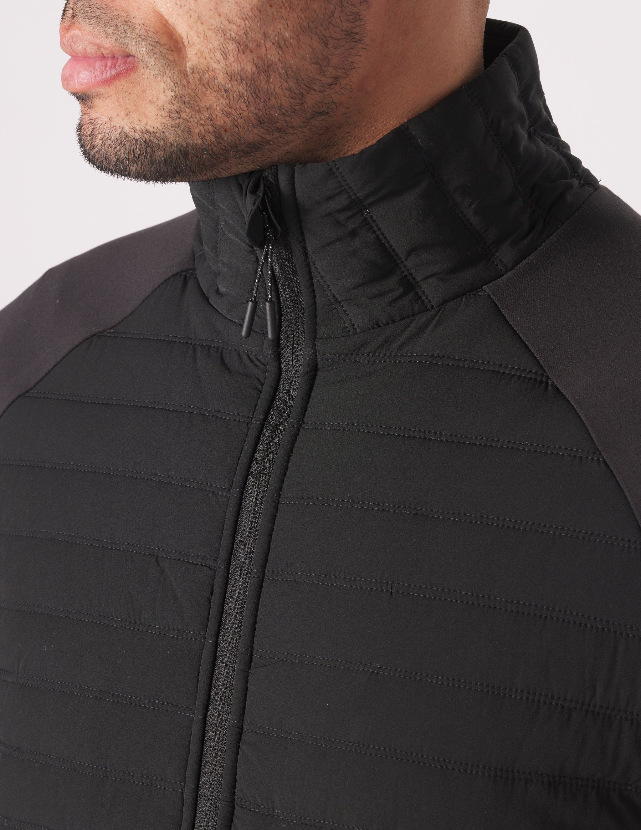 Hybrid Puffer Jacket: Black Hybrid Puffer Jacket: Black
