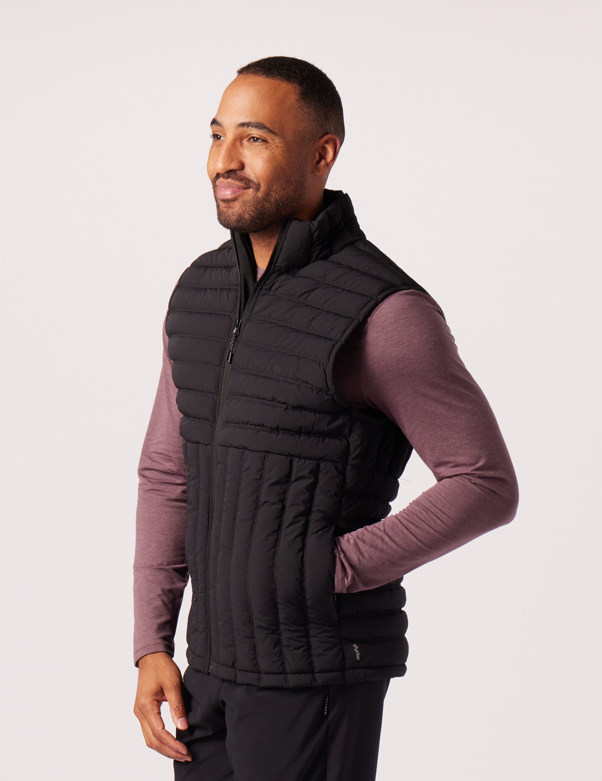 Hybrid Puffer Vest: Black Hybrid Puffer Vest: Black