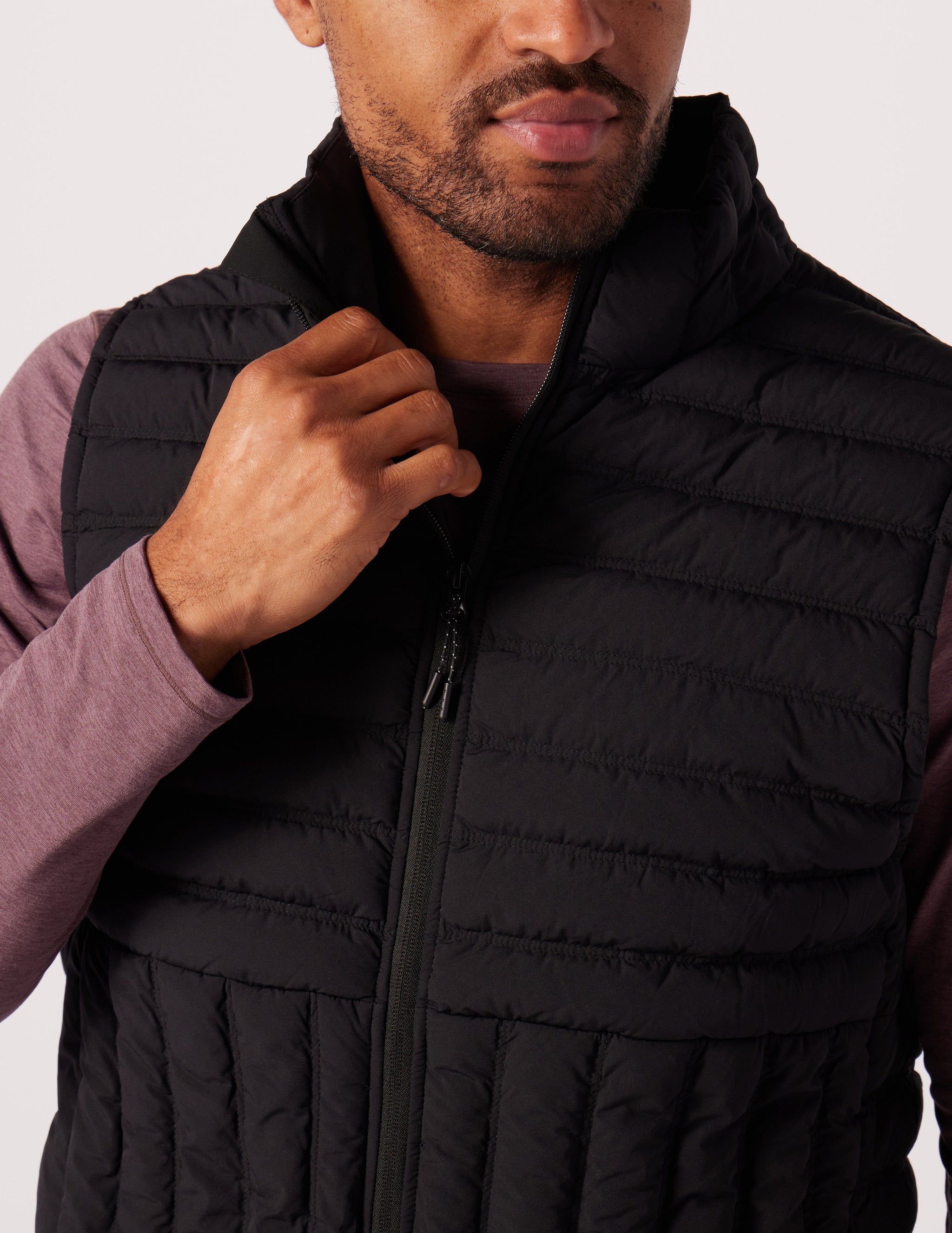 Hybrid Puffer Vest: Black Hybrid Puffer Vest: Black