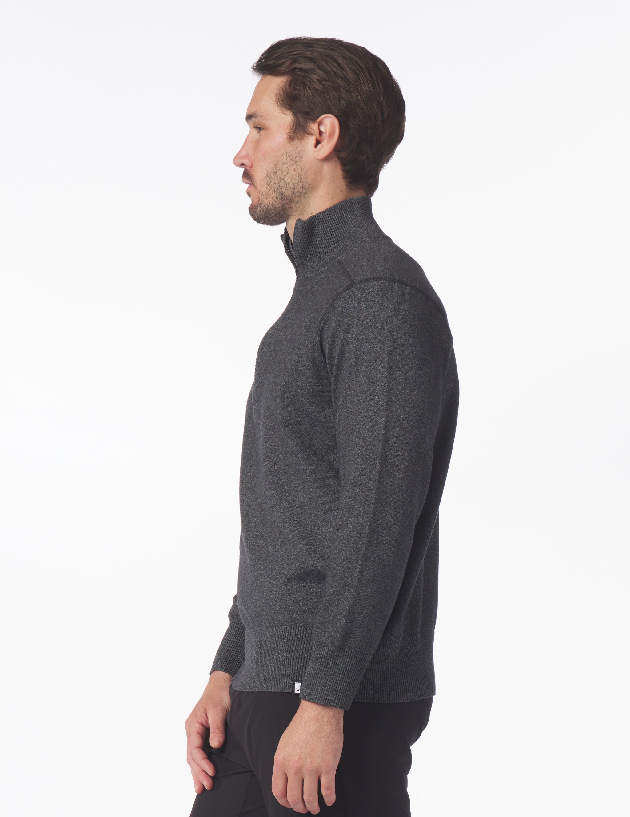 Ace 1/4 Zip: Black Heather Ace 1/4 Zip: Black Heather