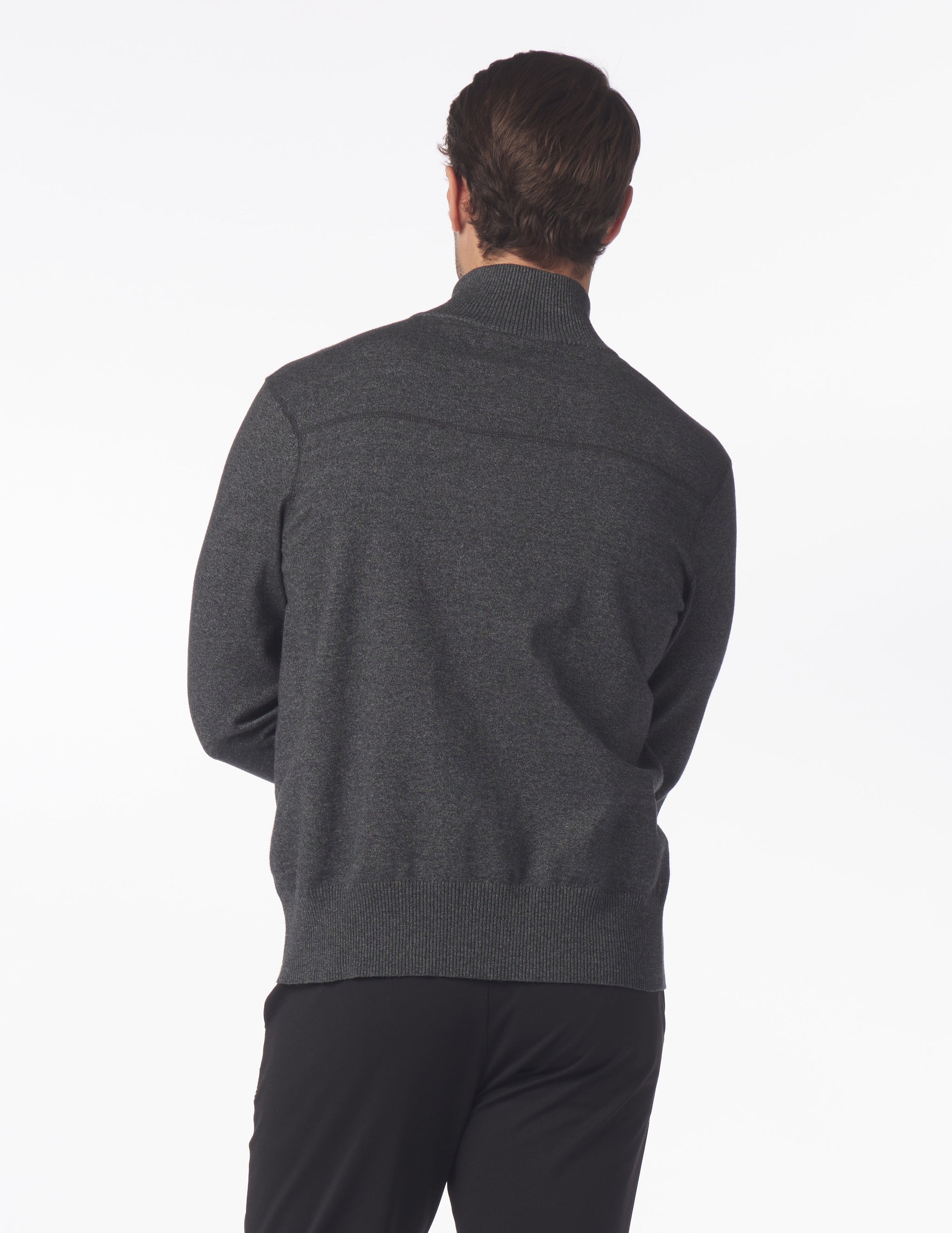 Ace 1/4 Zip: Black Heather Ace 1/4 Zip: Black Heather