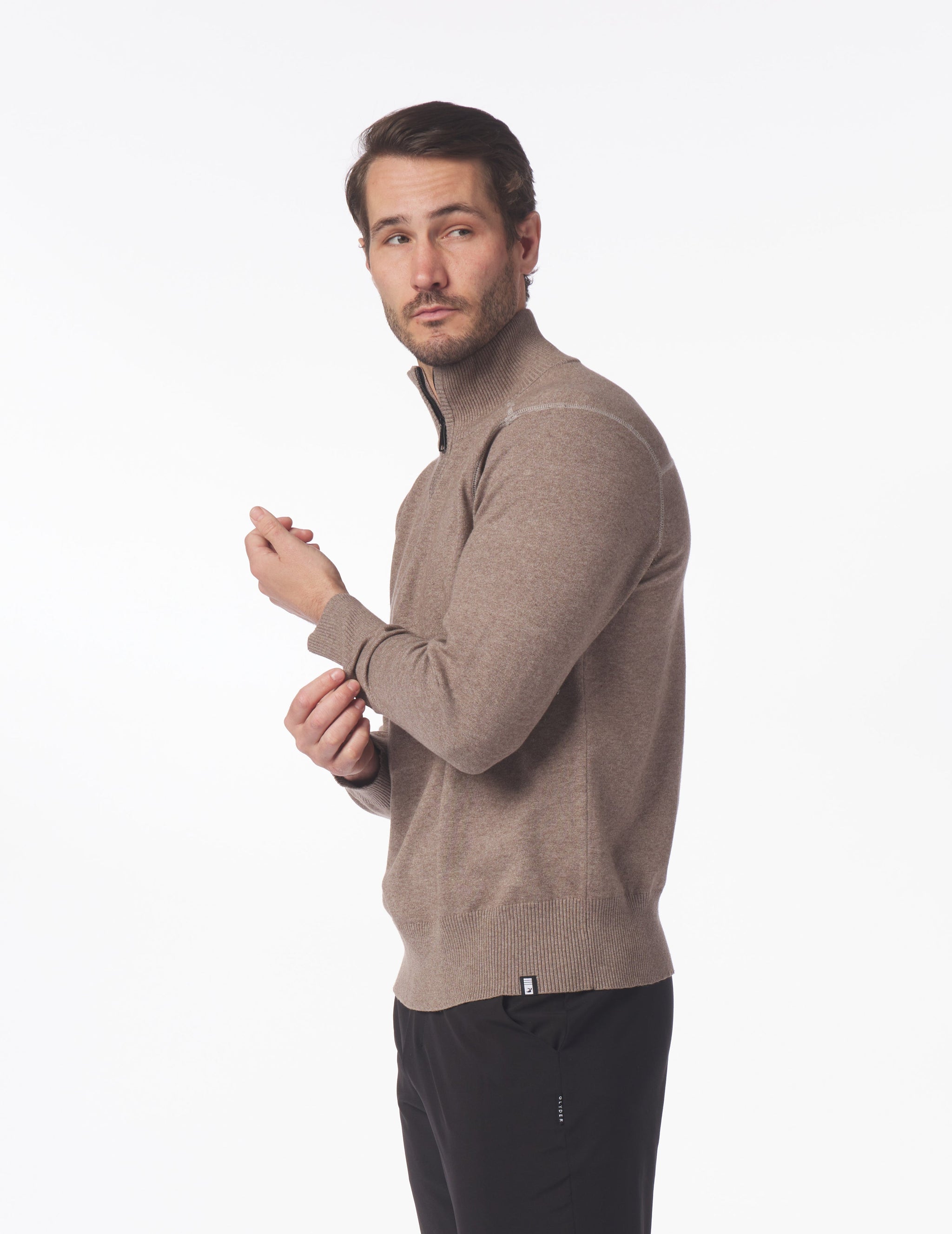 Ace 1/4 Zip: Mocha Heather Ace 1/4 Zip: Mocha Heather