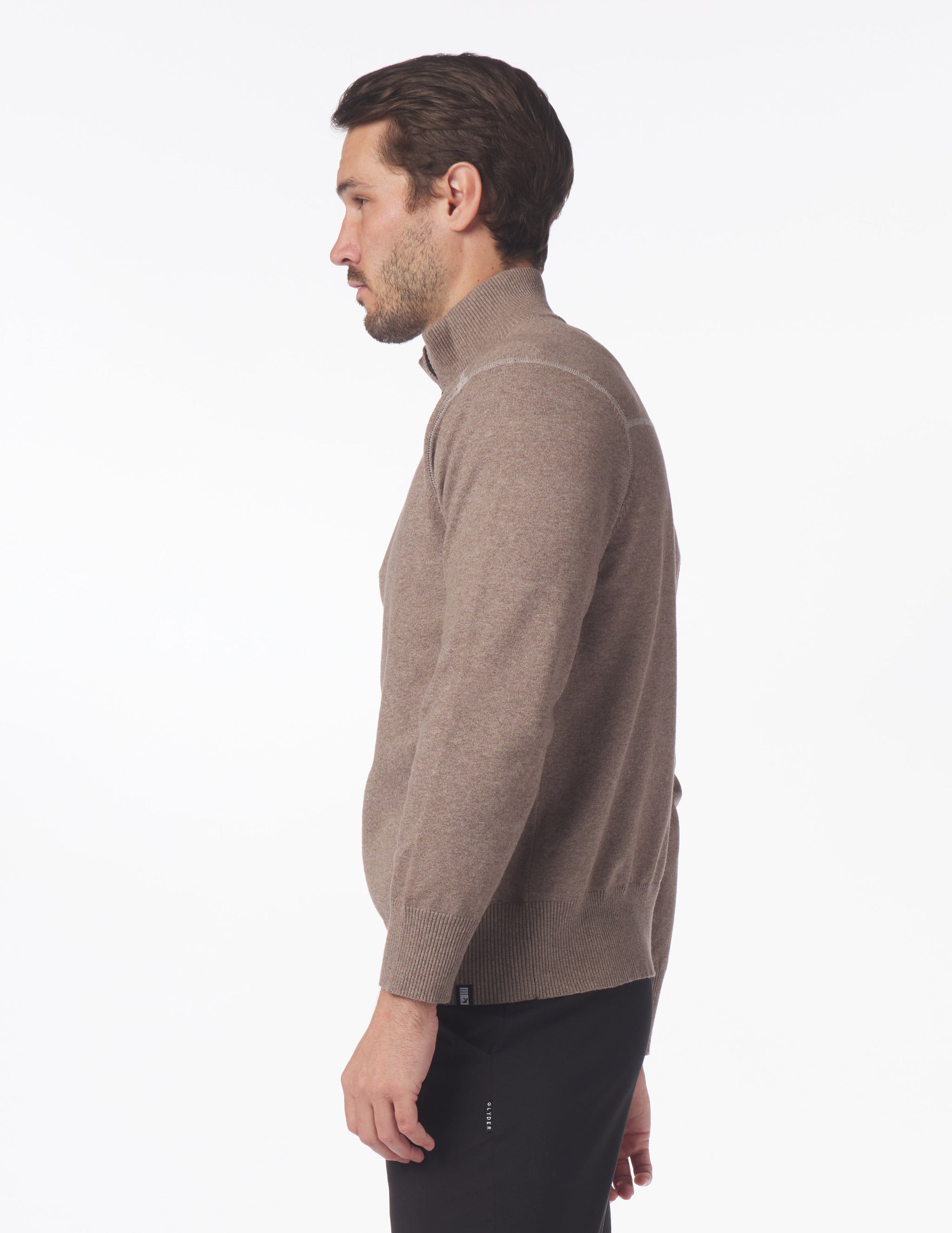 Ace 1/4 Zip: Mocha Heather Ace 1/4 Zip: Mocha Heather