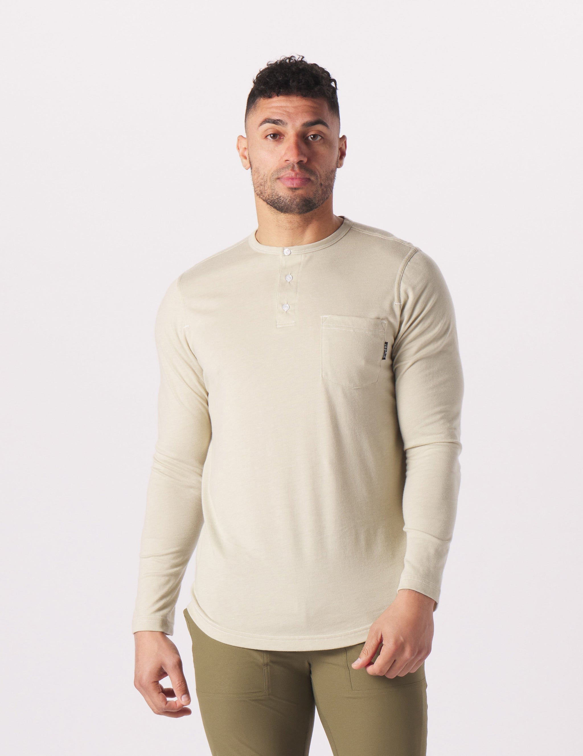 Do No Harm Henley: Linen Heather Do No Harm Henley: Linen Heather