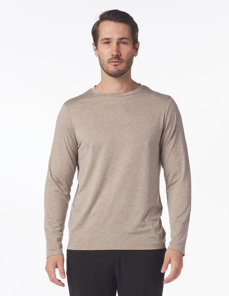 ★★Adairs★★ Lip long sleeve tee brown IR5942 Salton Long Sleeve: Mocha Heather – Glyder