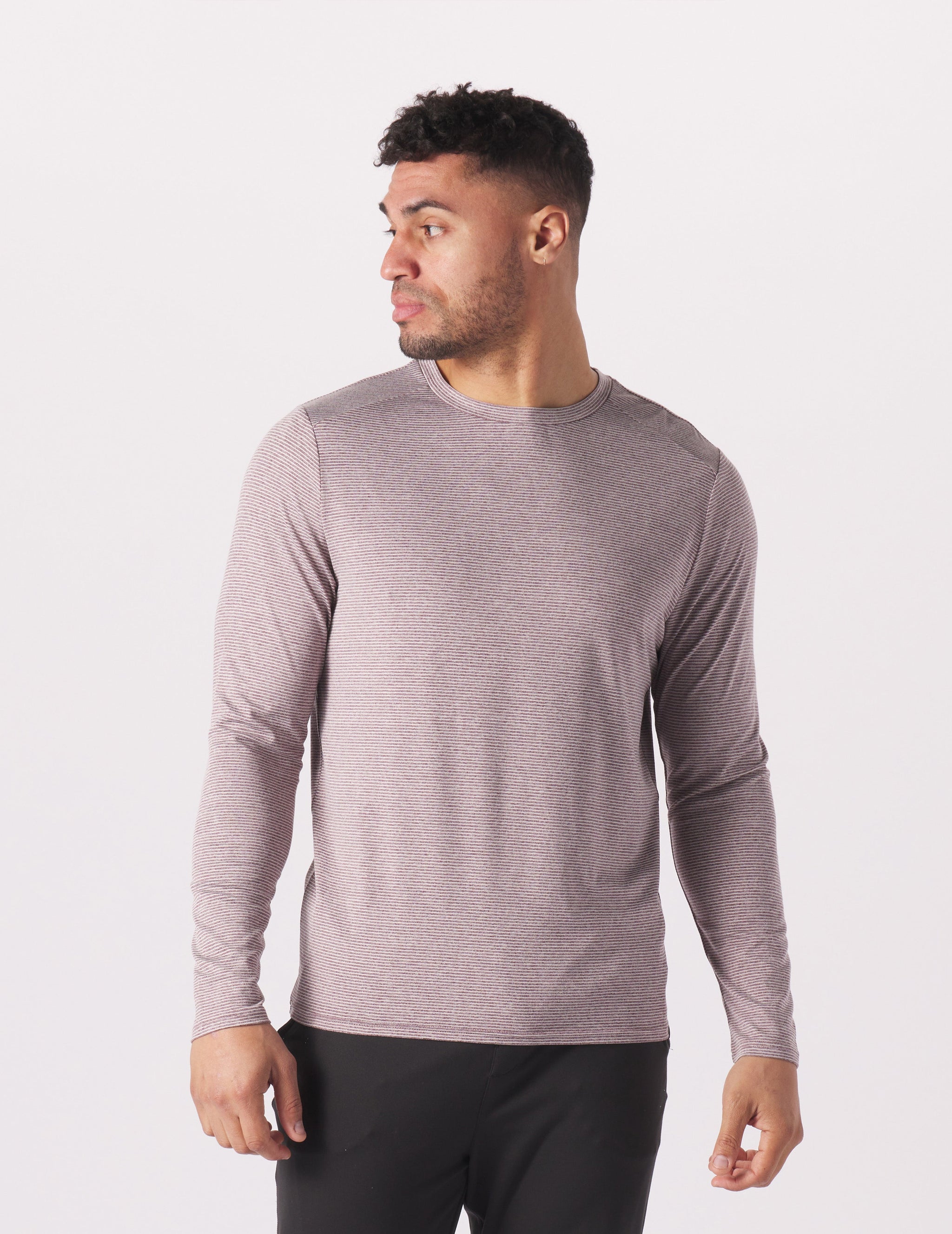 Salton Long Sleeve: Berry Wine / White Stripe Salton Long Sleeve: Berry Wine / White Stripe