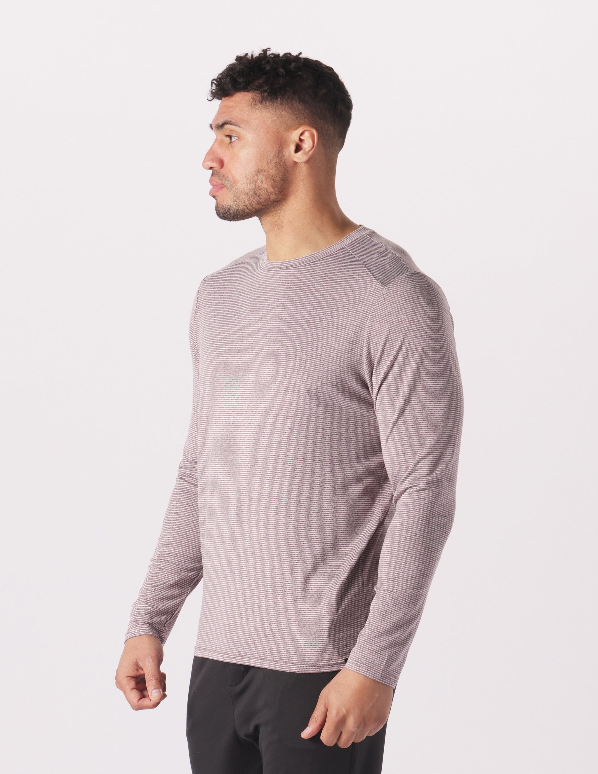 Salton Long Sleeve: Berry Wine / White Stripe Salton Long Sleeve: Berry Wine / White Stripe