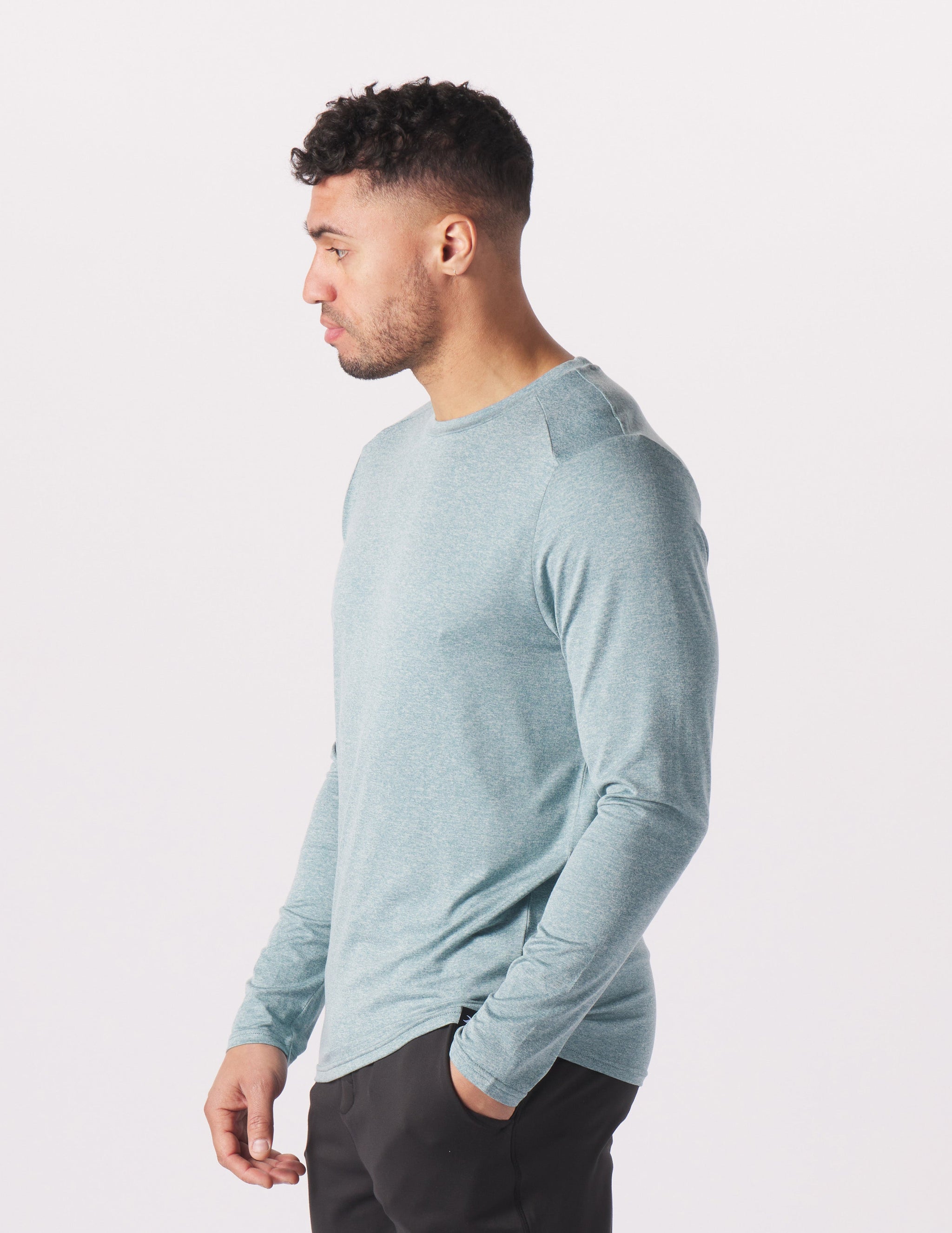 Salton Long Sleeve: Lagoon Heather Salton Long Sleeve: Lagoon Heather