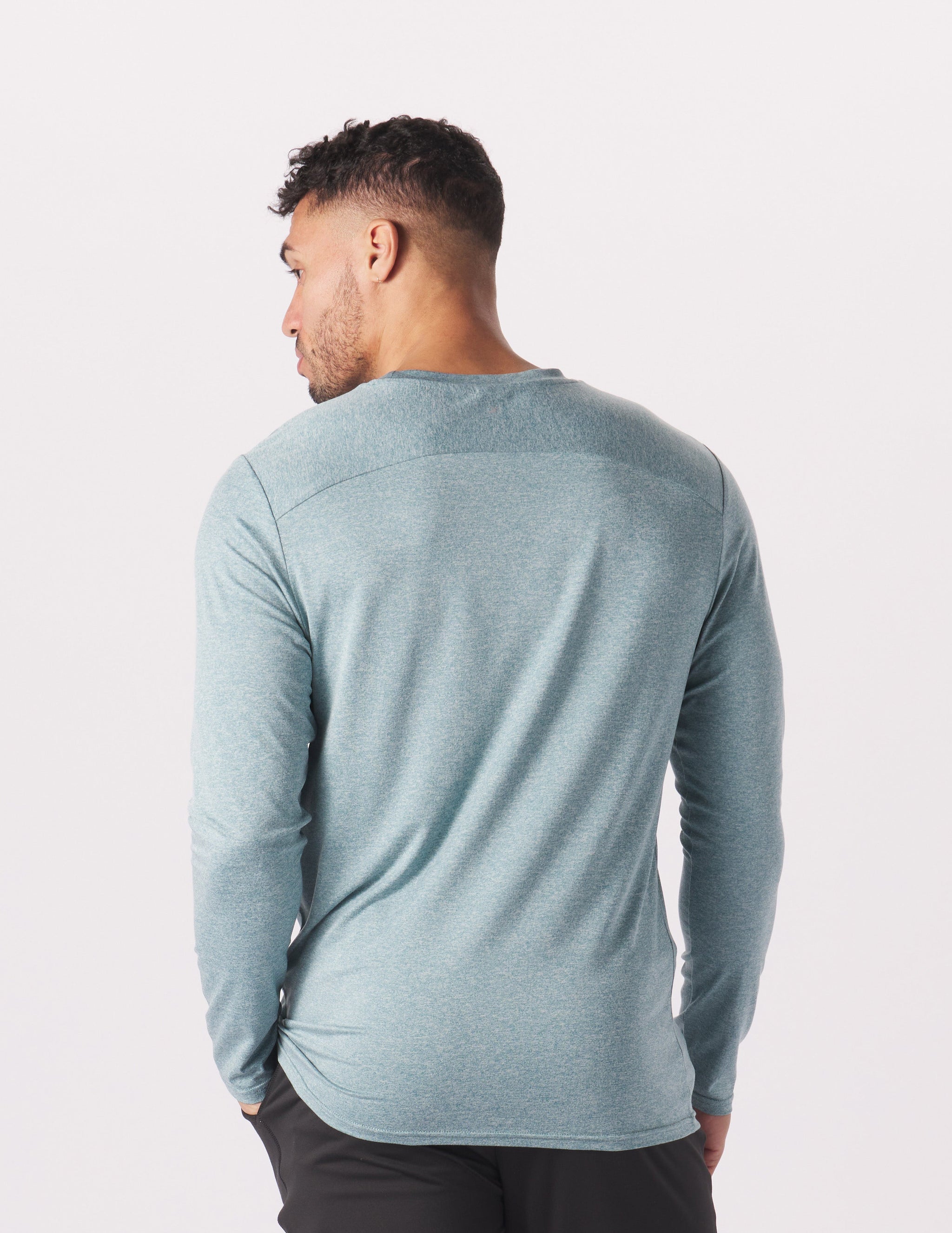 Salton Long Sleeve: Lagoon Heather Salton Long Sleeve: Lagoon Heather