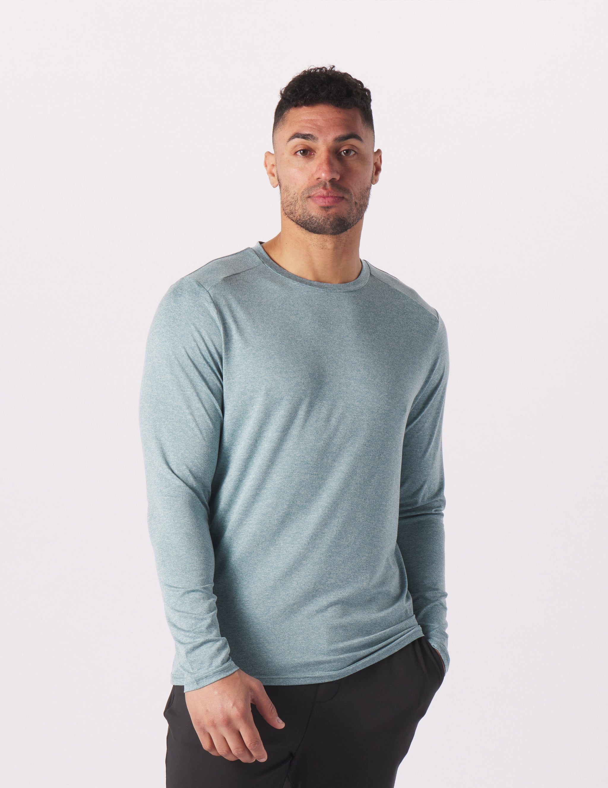 Salton Long Sleeve: Lagoon Heather Salton Long Sleeve: Lagoon Heather