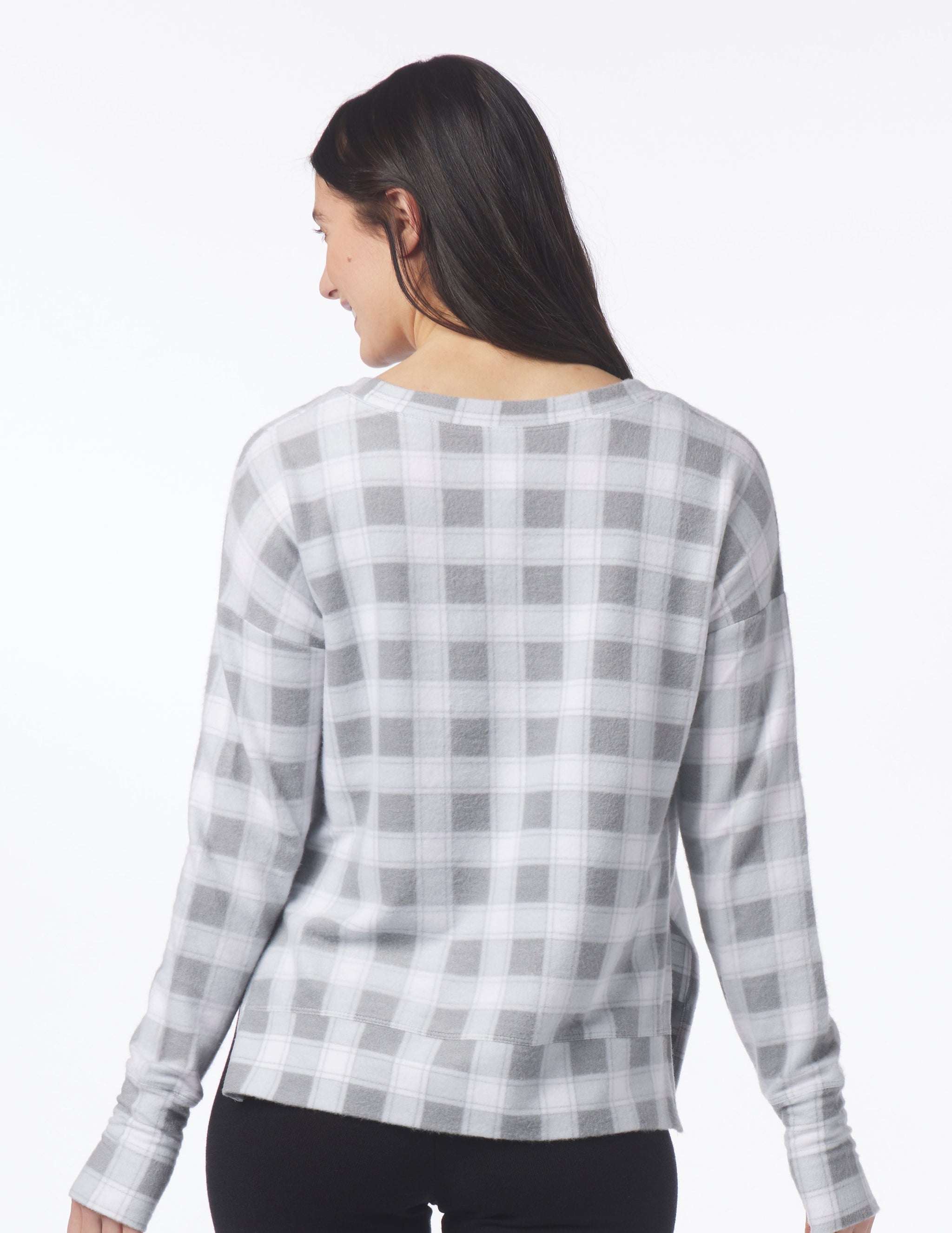Lounge Long Sleeve: Ash Grey McGregor Plaid Lounge Long Sleeve: Ash Grey McGregor Plaid