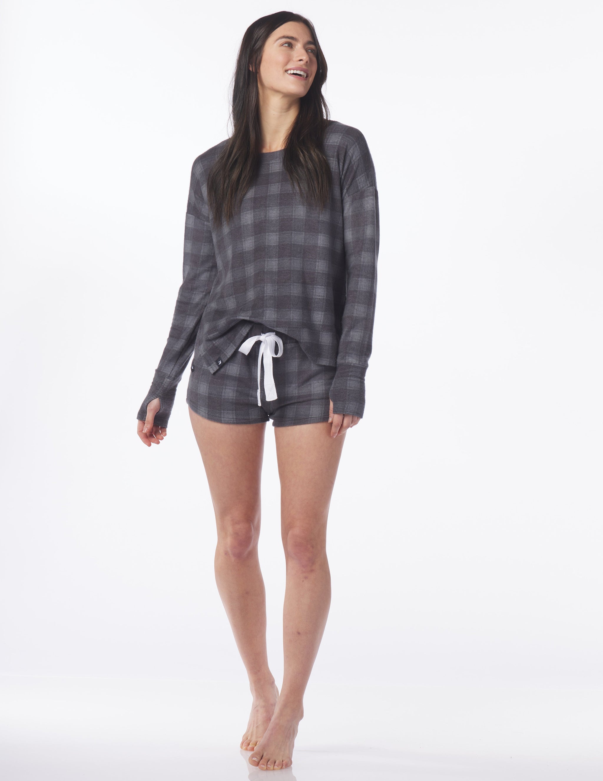 Lounge Long Sleeve: Black McGregor Plaid Lounge Long Sleeve: Black McGregor Plaid