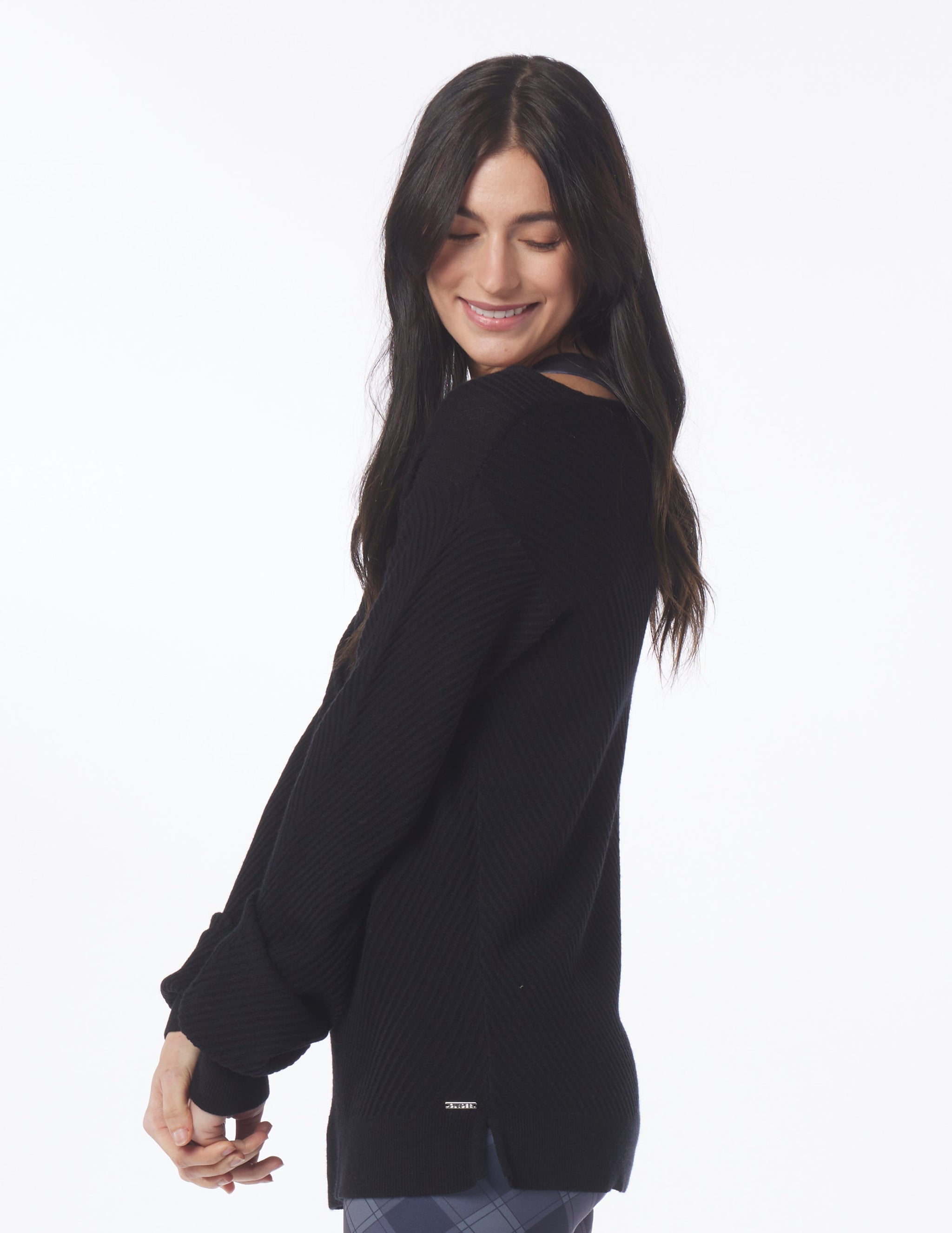 Luxury Rib Sweater: Black Luxury Rib Sweater: Black