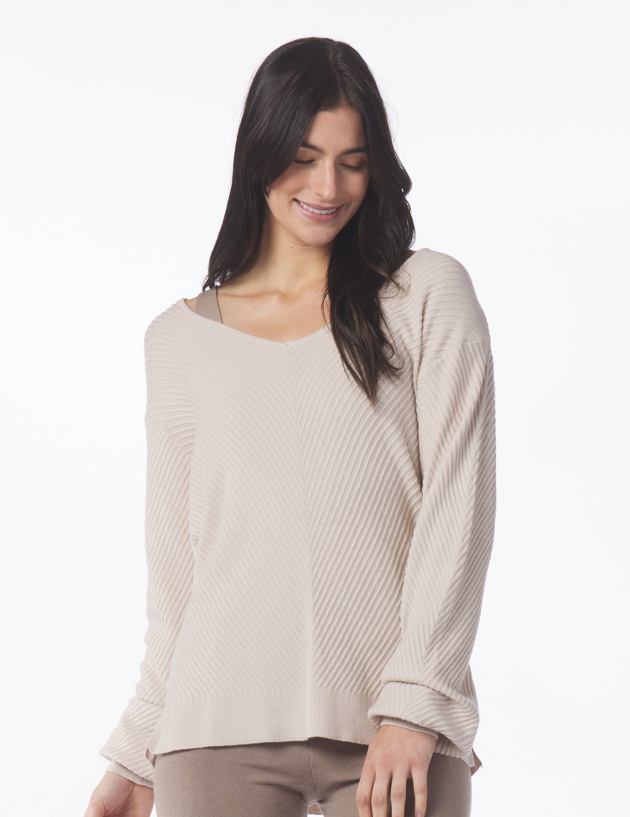 Luxury Rib Sweater: Oatmilk Luxury Rib Sweater: Oatmilk