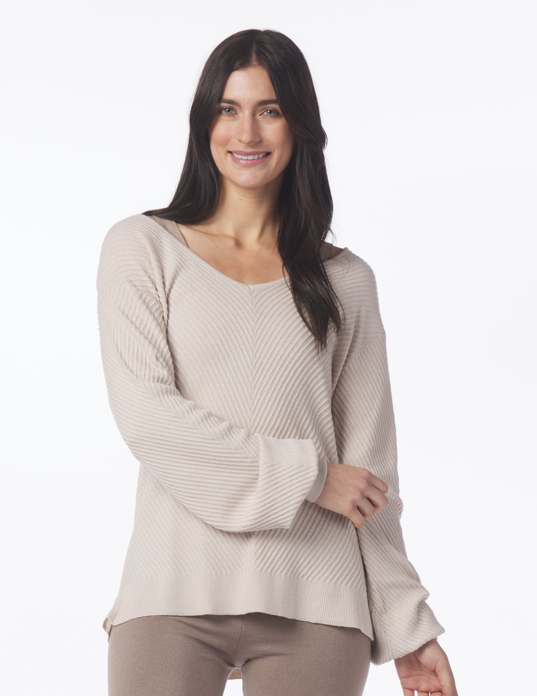 Luxury Rib Sweater: Oatmilk Luxury Rib Sweater: Oatmilk