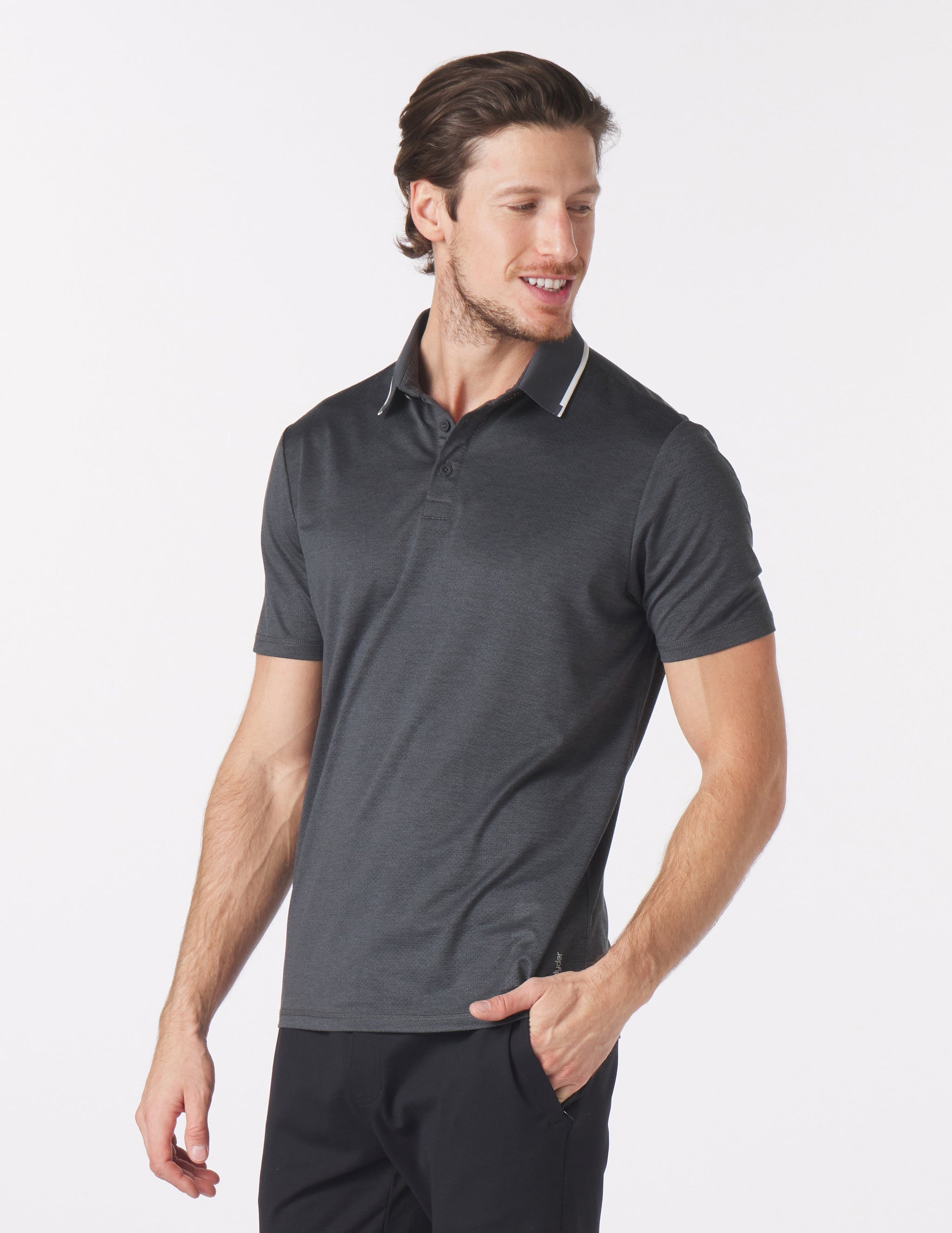 Power Fade Polo: Black Power Fade Polo: Black