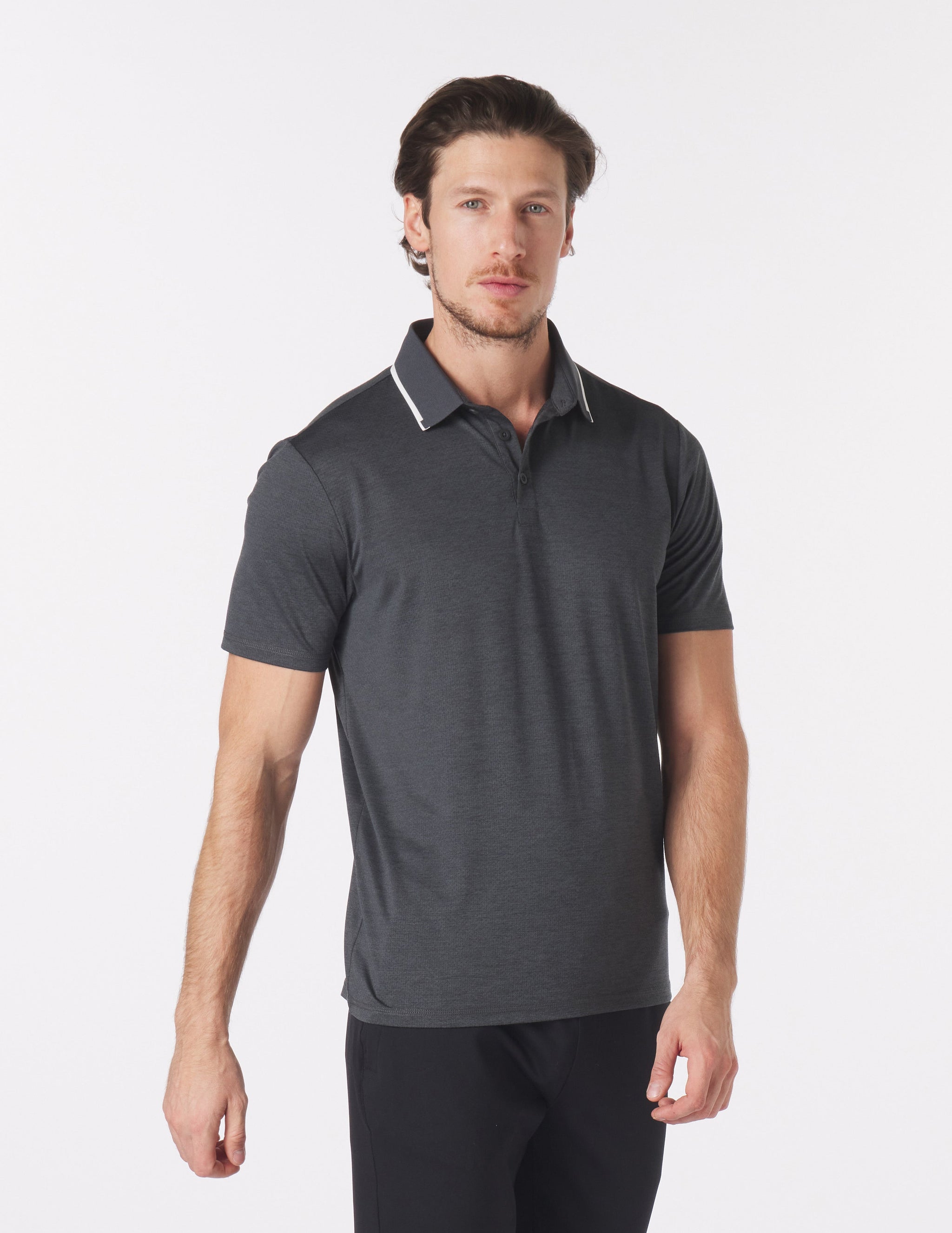 Power Fade Polo: Black Power Fade Polo: Black