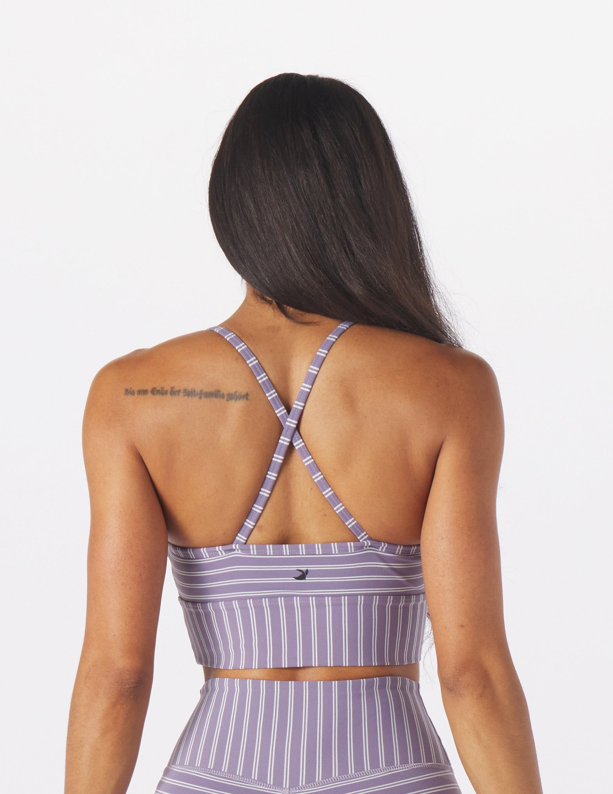 Premier Bra: Amethyst/Oatmilk Stripe Premier Bra: Amethyst/Oatmilk Stripe