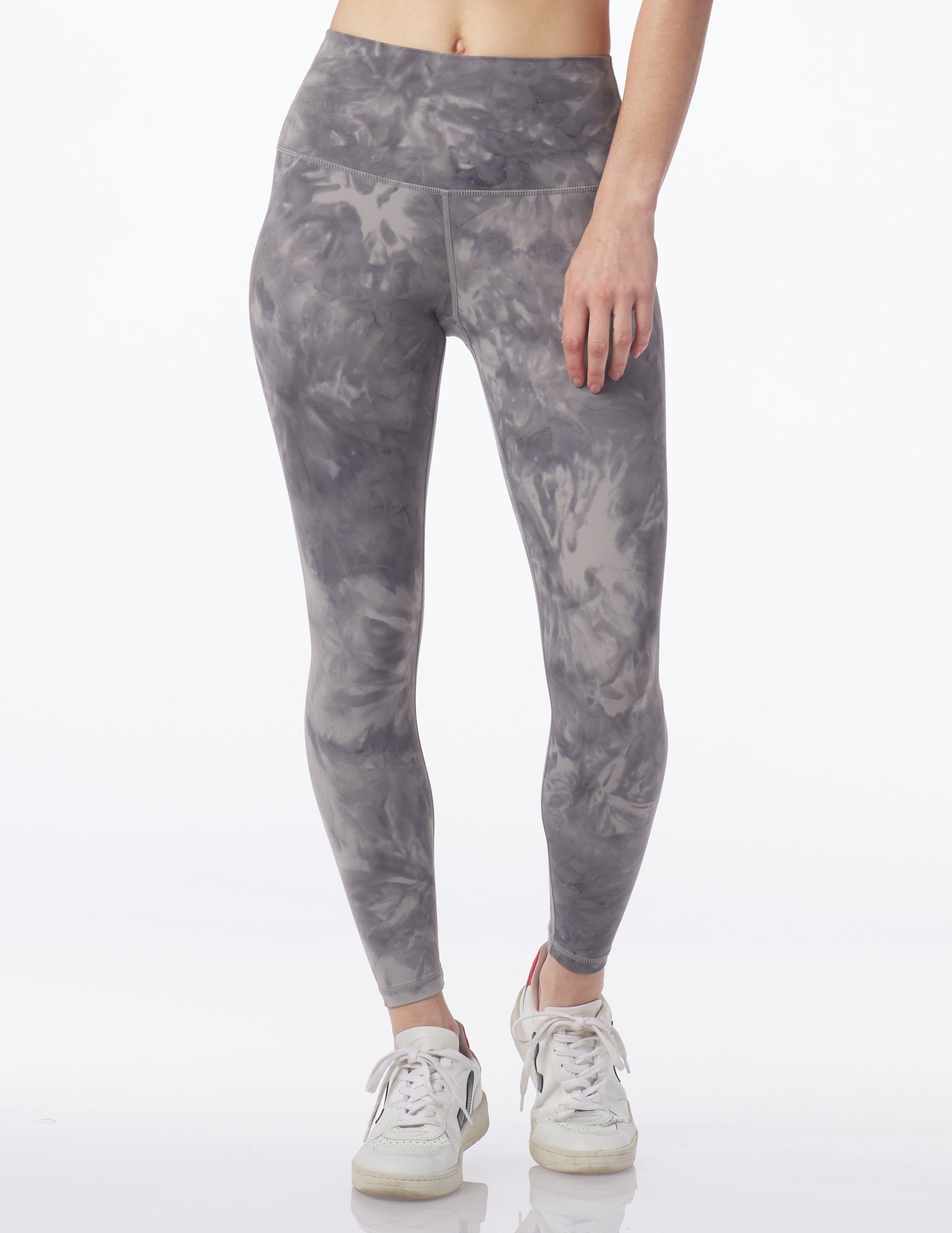 High Waist Pure 7/8 Legging: Silver Fog Stone Dye High Waist Pure 7/8 Legging: Silver Fog Stone Dye