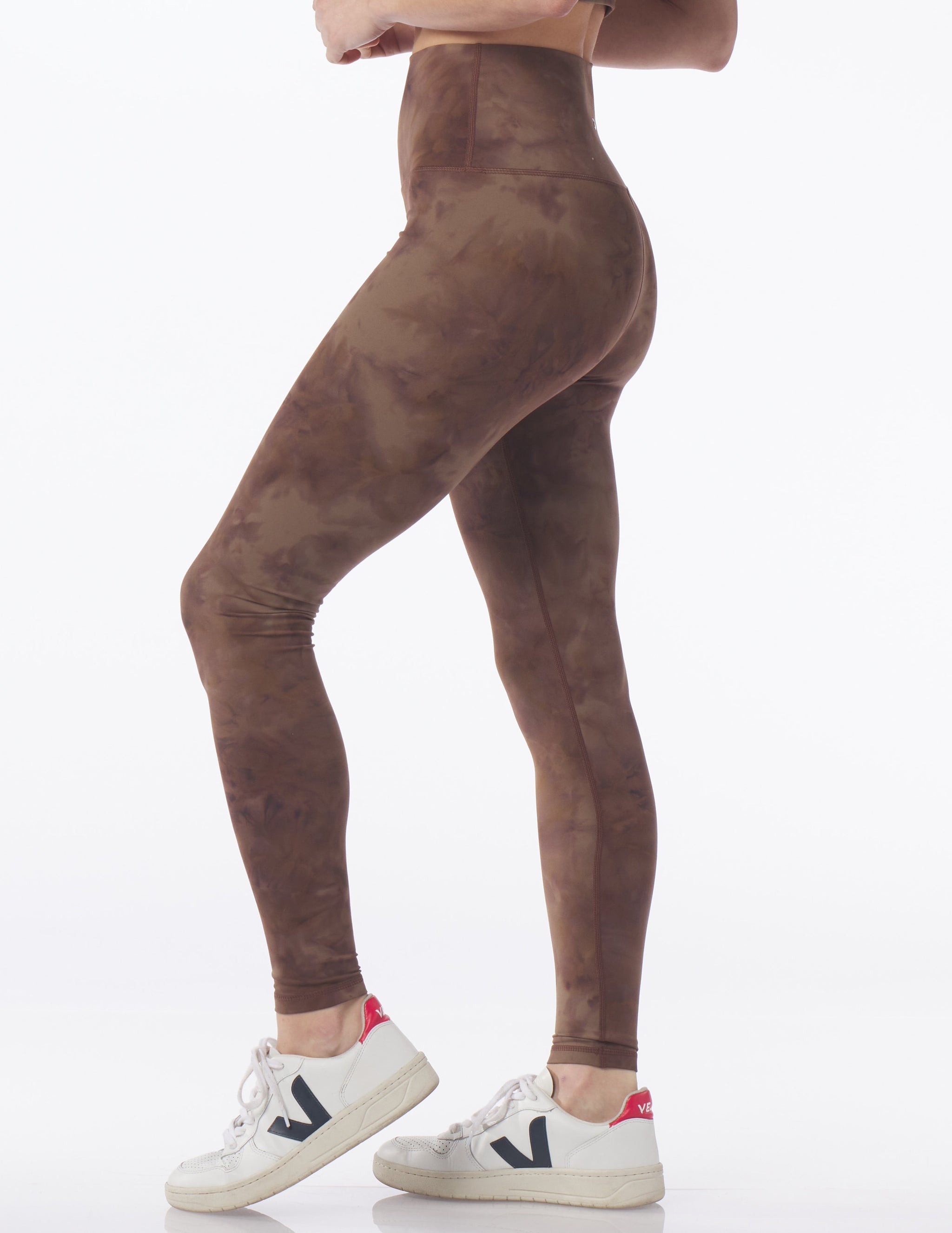 High Waist Pure Legging: Espresso Stone Dye High Waist Pure Legging: Espresso Stone Dye