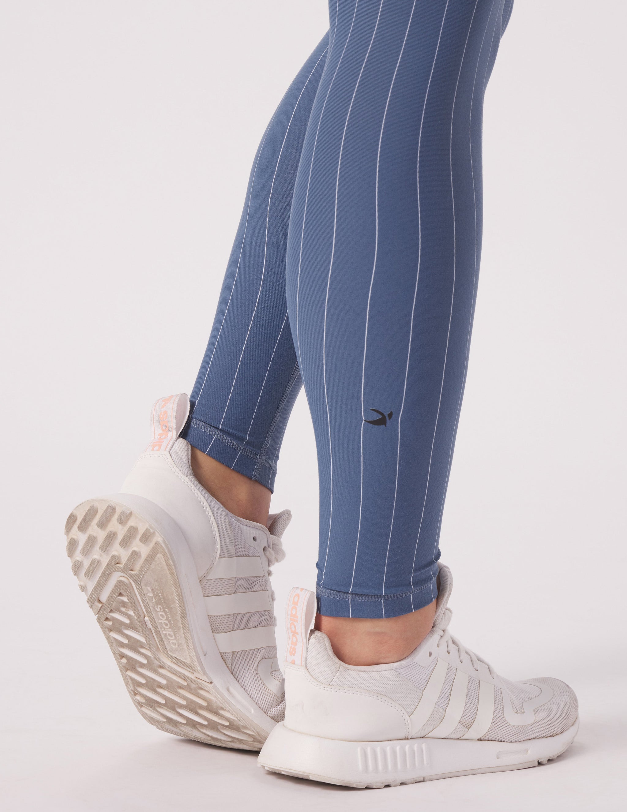Pursuit Legging: Washed Blue/White Pinstripe Pursuit Legging: Washed Blue/White Pinstripe