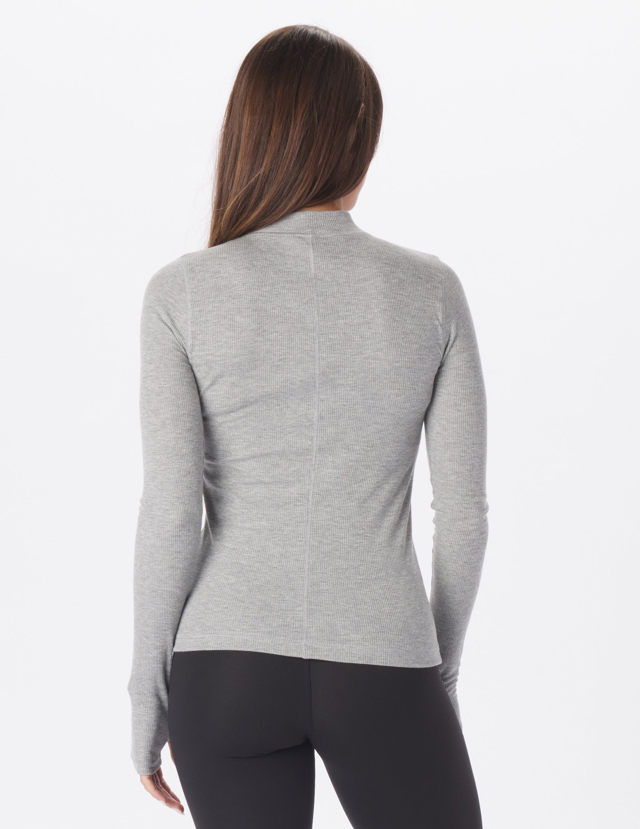Ruby Mock Neck Long Sleeve: Silver Fog Ruby Mock Neck Long Sleeve: Silver Fog