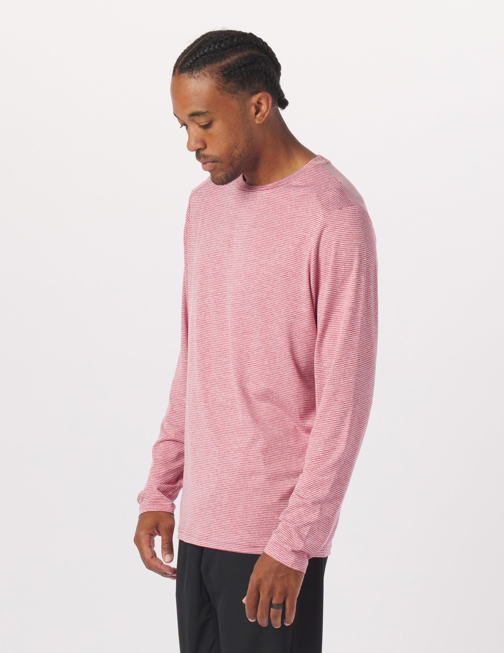 Salton Long Sleeve: Cardinal/Oatmilk Stripe Salton Long Sleeve: Cardinal/Oatmilk Stripe